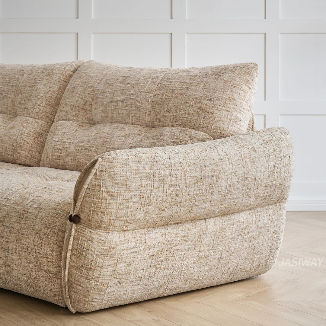 NÓVORA CASA nube sofá profundo asiento sofá| extragrande Chenilla tela 3-plazas con acolchado cojines, Moderno Sala sofá