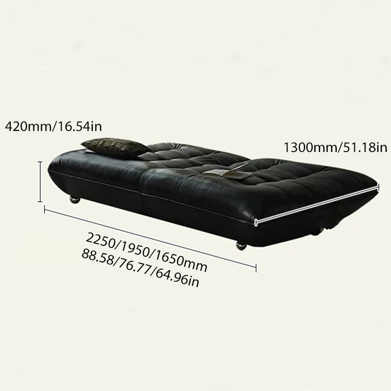 NÓVORA CASA Togo estilo piel Sofá cama sin brazos