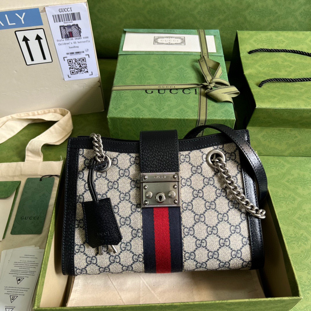 Gucci GG Supreme Padlock Women Shoulder Bags Size 26*18*10cm