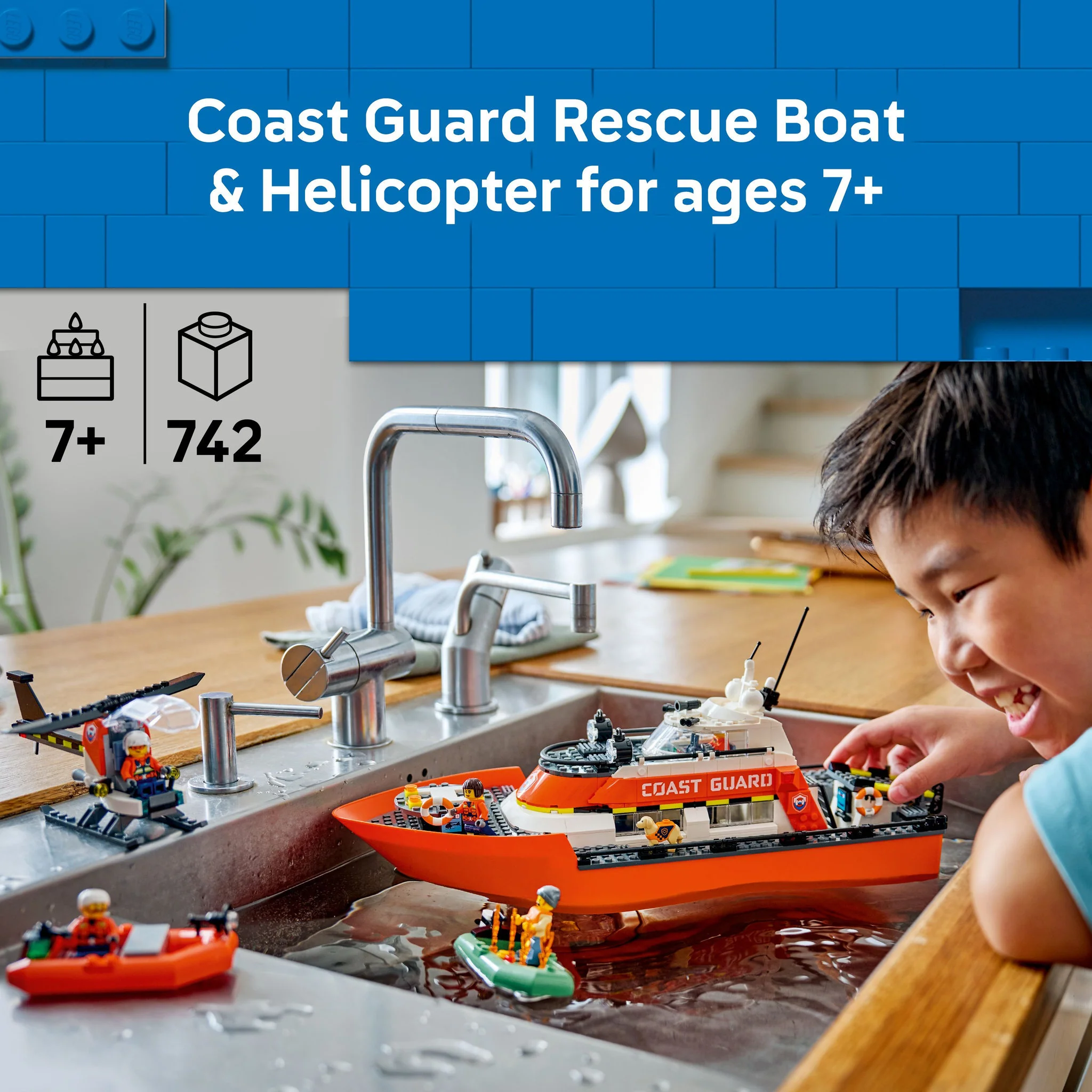 LEGO 60504 City Coast Guard Rescue Boat & Helicopter