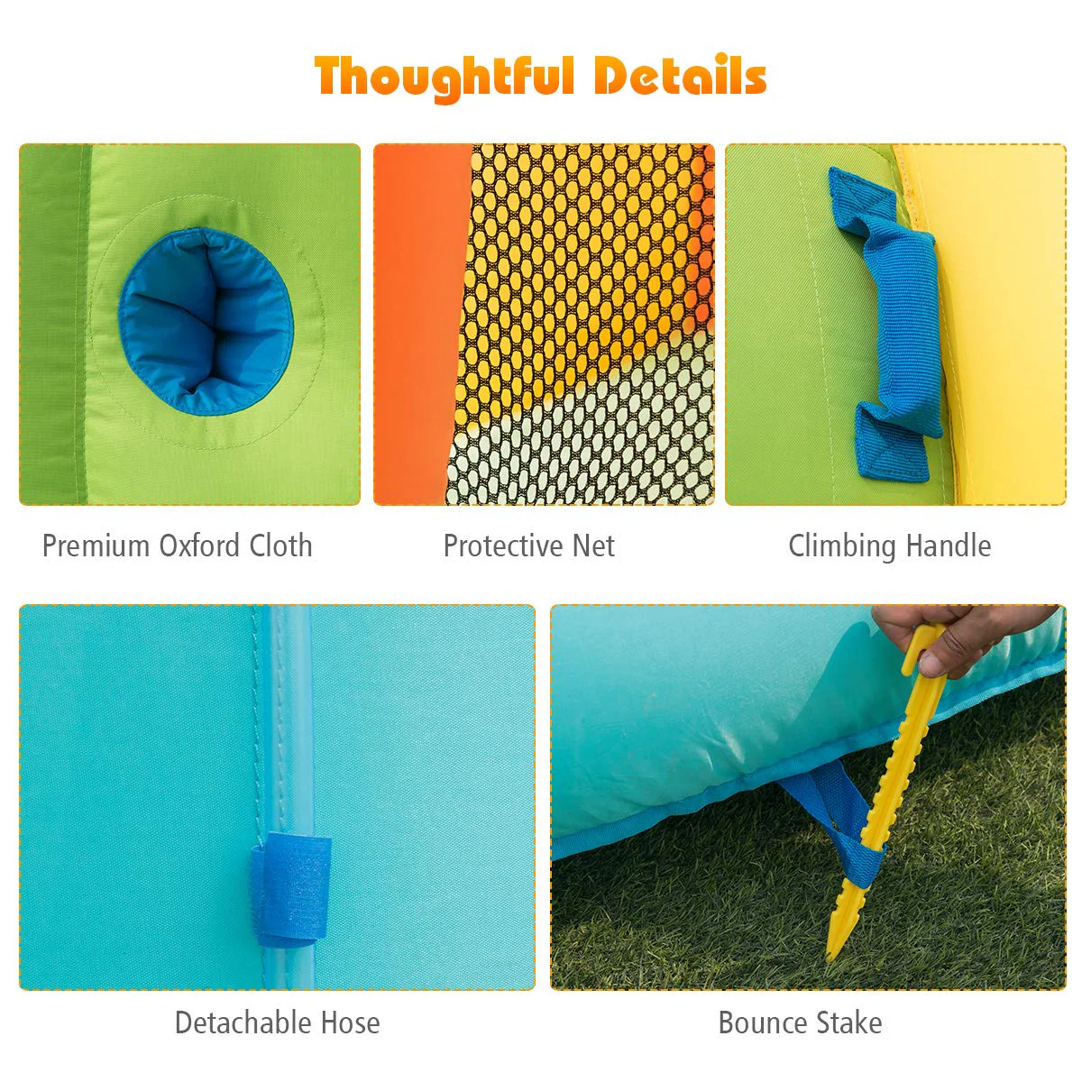 BOUNTECH Inflatable Water Slide for Kids, Giant Waterslide Park for Backyard Outdoor Fun
