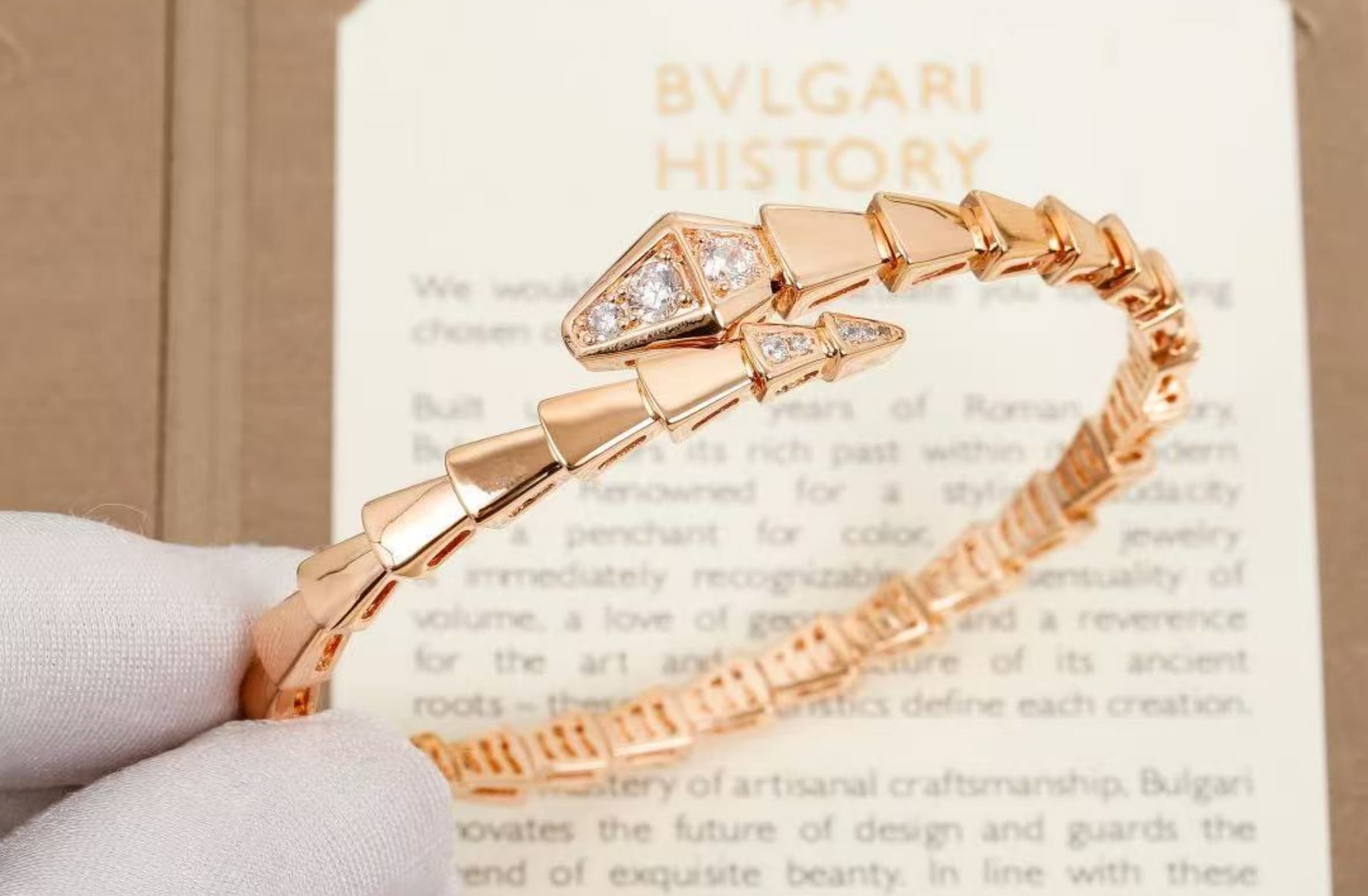 Bvlgari Serpenti Viper 18K Diamond Wrap Bracelet High