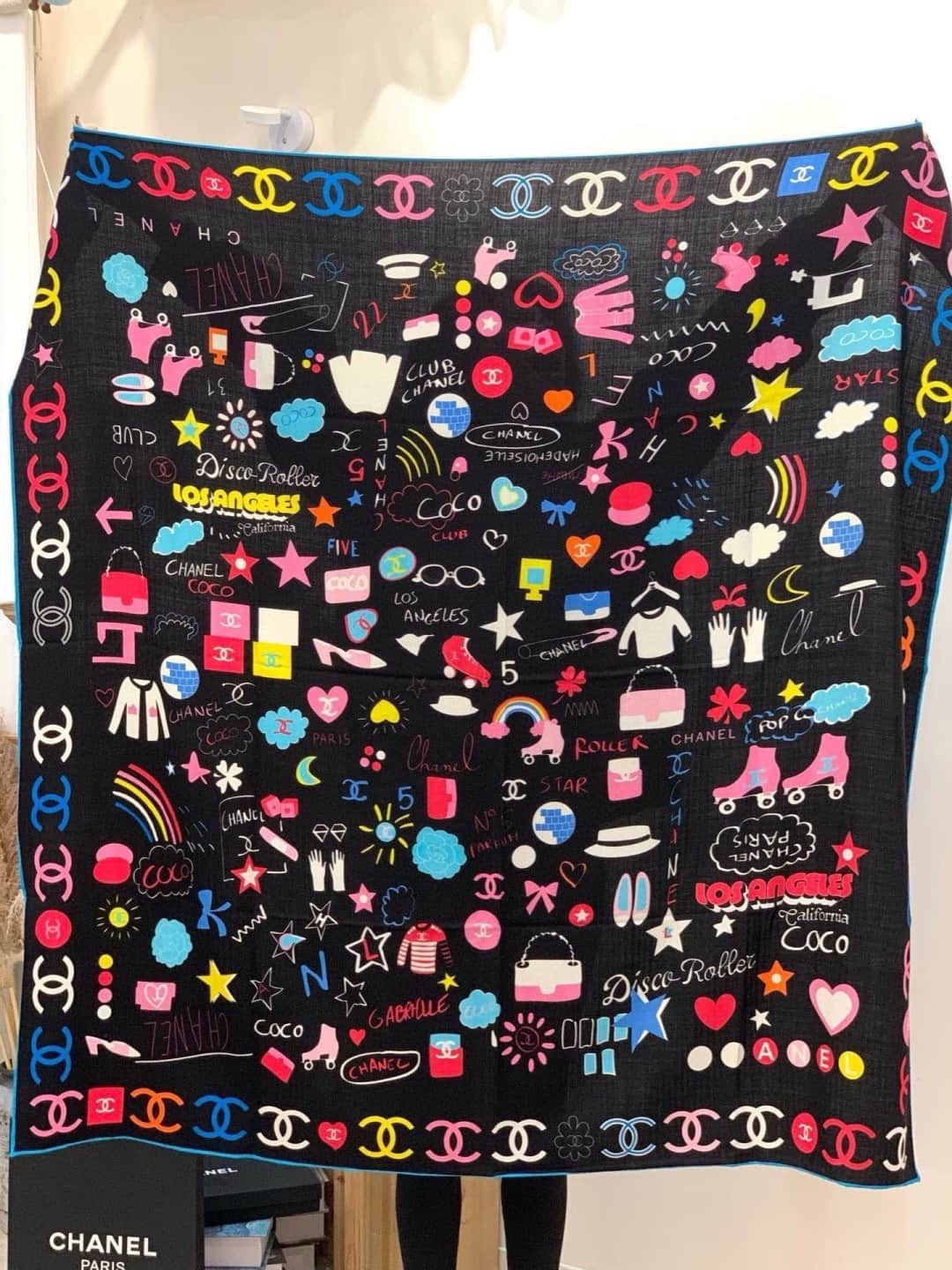 CHANEL  Multicolor silk scarf
