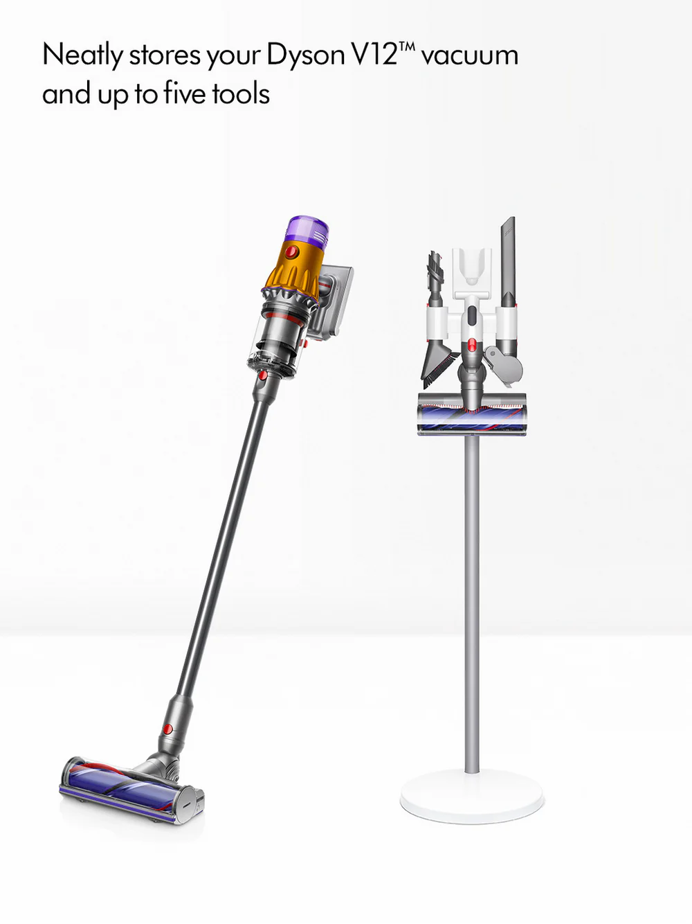 Dyson V12 Detect Slim Absolute Cordless Stick Vacuum Cleaner with Floor Dok Yellow Nickel V12-2023DOKKIT