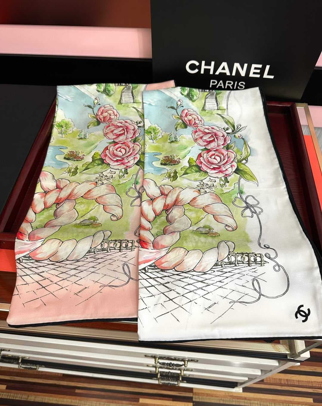 Chanel Silk Twill Square Scarf