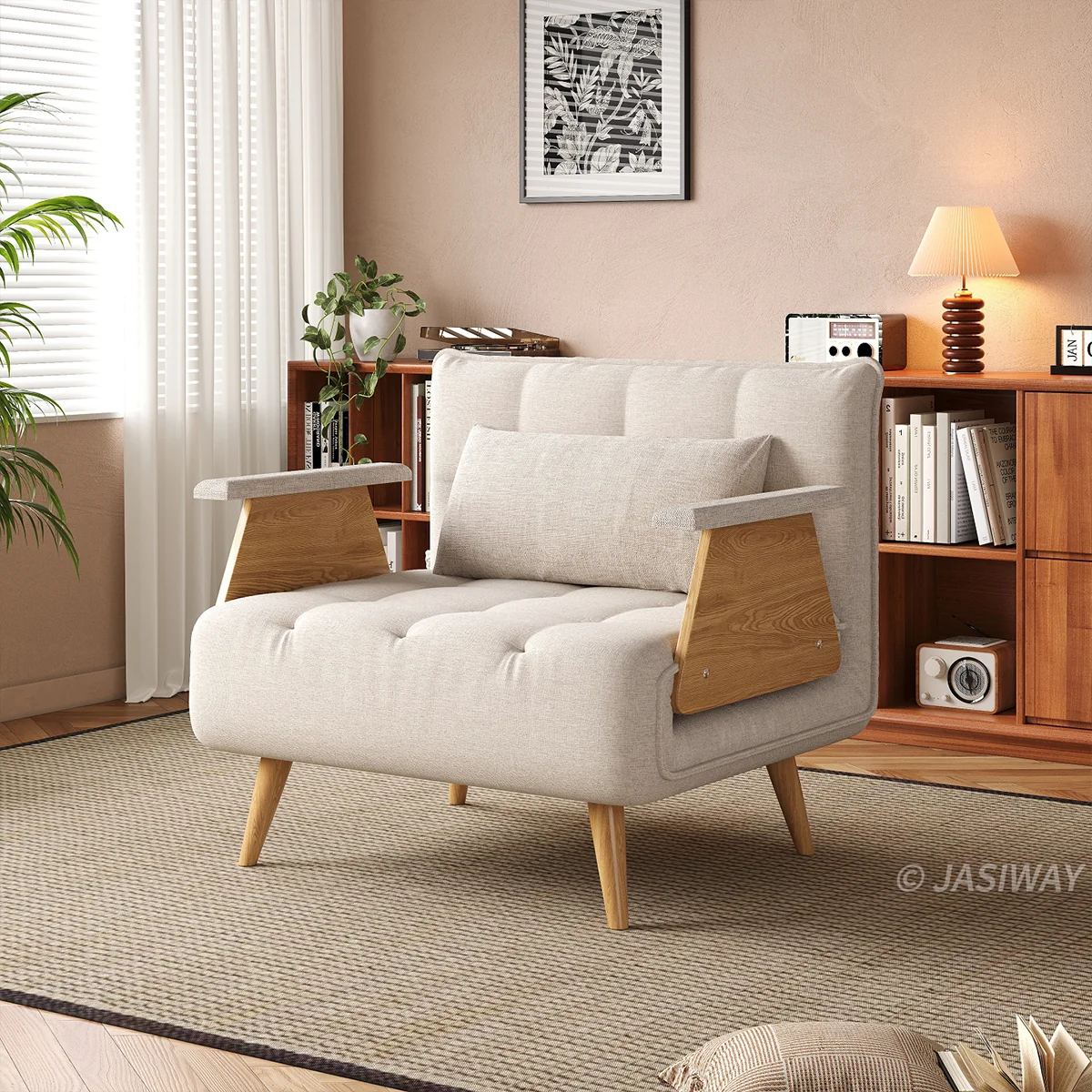 3-en-1 Lino de algodón cama sillón| diario comodidad