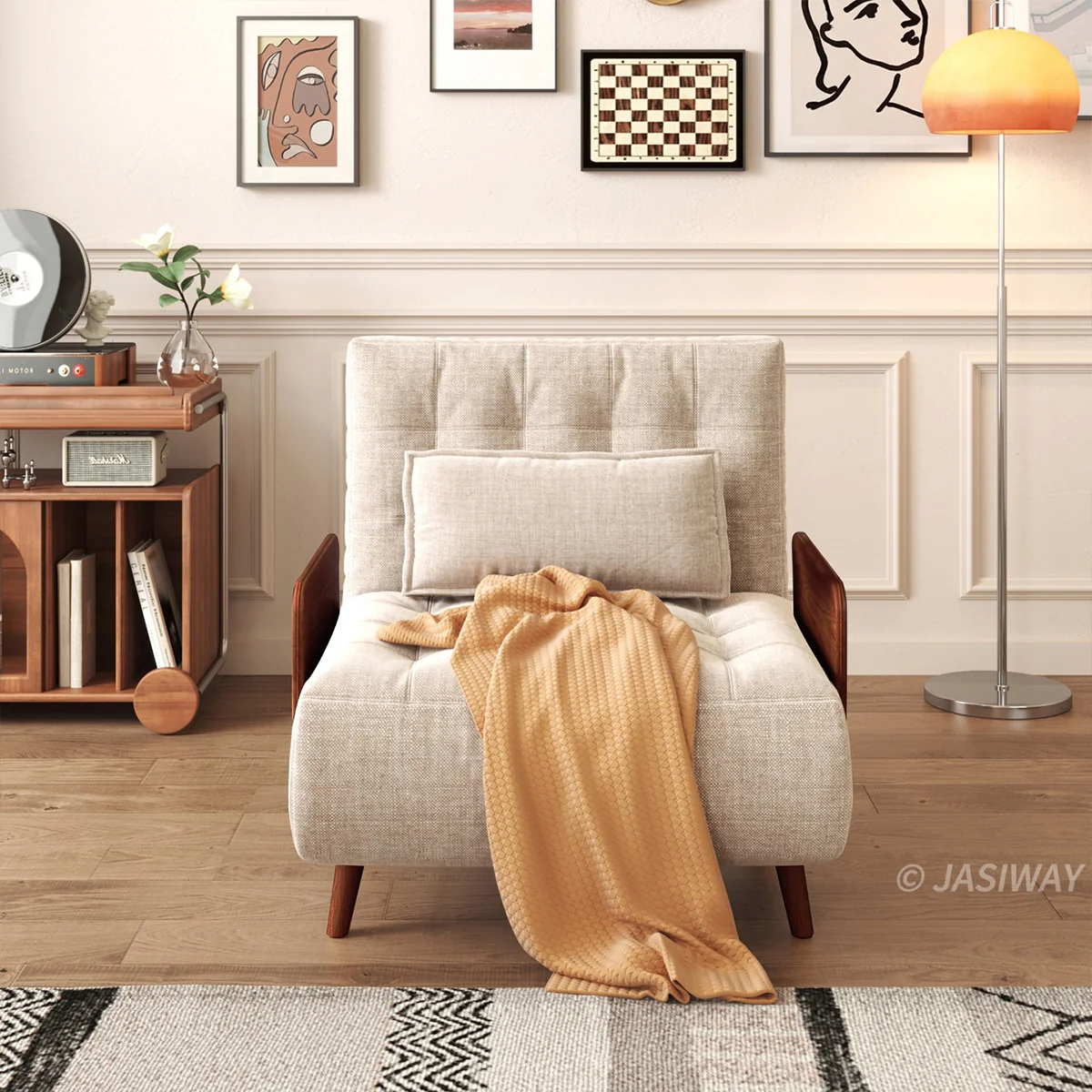 Sillón cama capitoné 3 en 1 | Comodidad serena