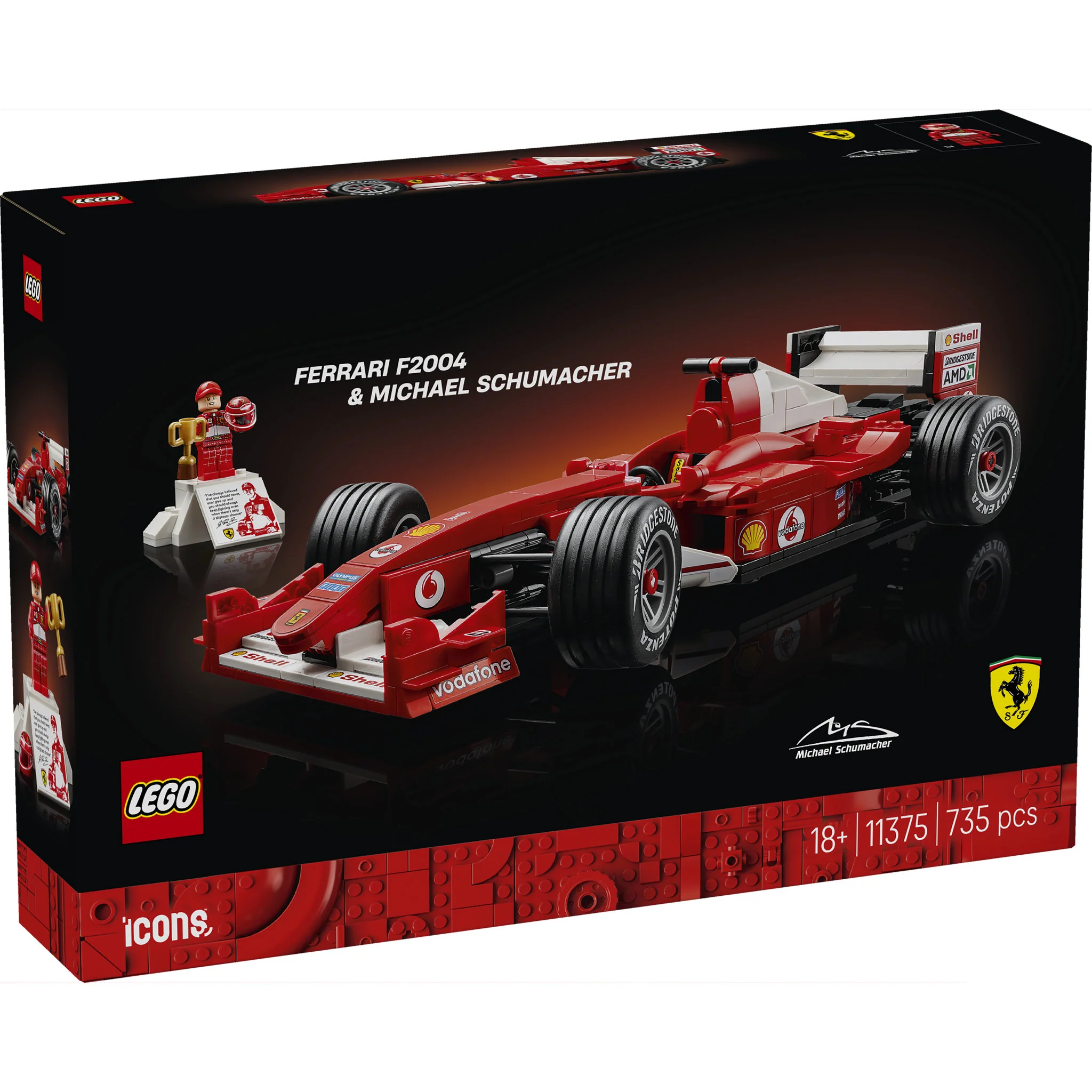 LEGO 11375 Icons Ferrari F2004 & Michael Schumacher