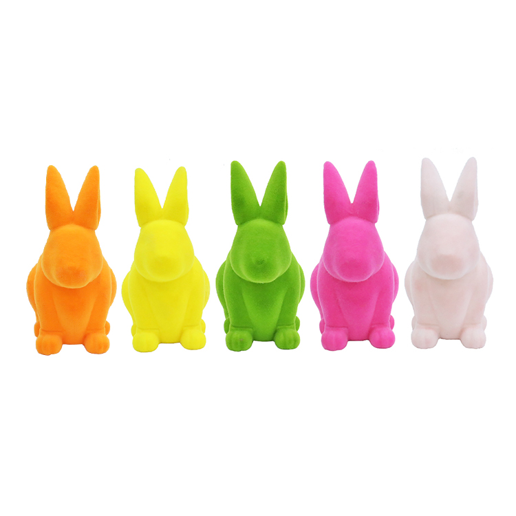 36cm Flocked Easter Bunny Decoration