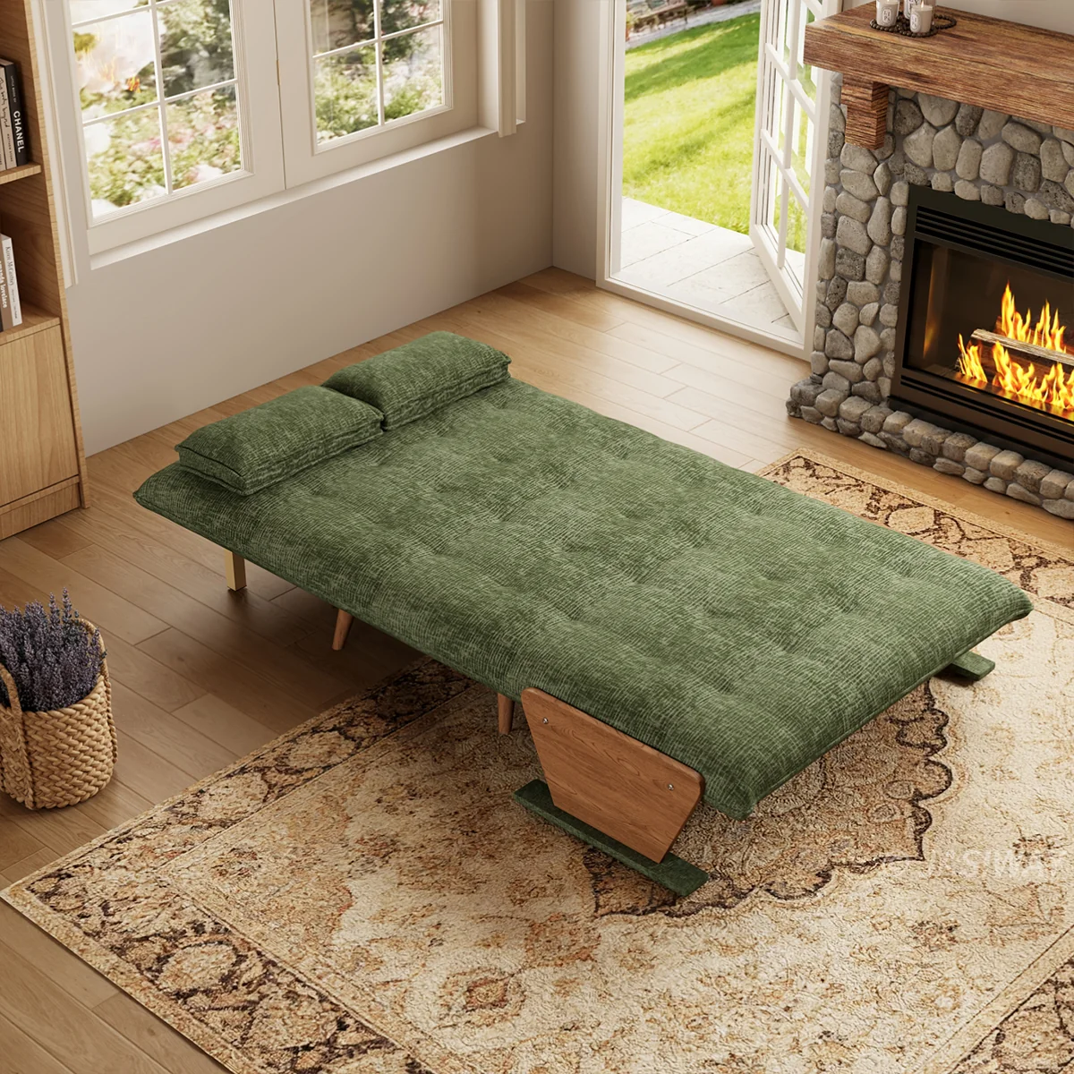 3-en-1 Lino de algodón cama sillón| diario comodidad