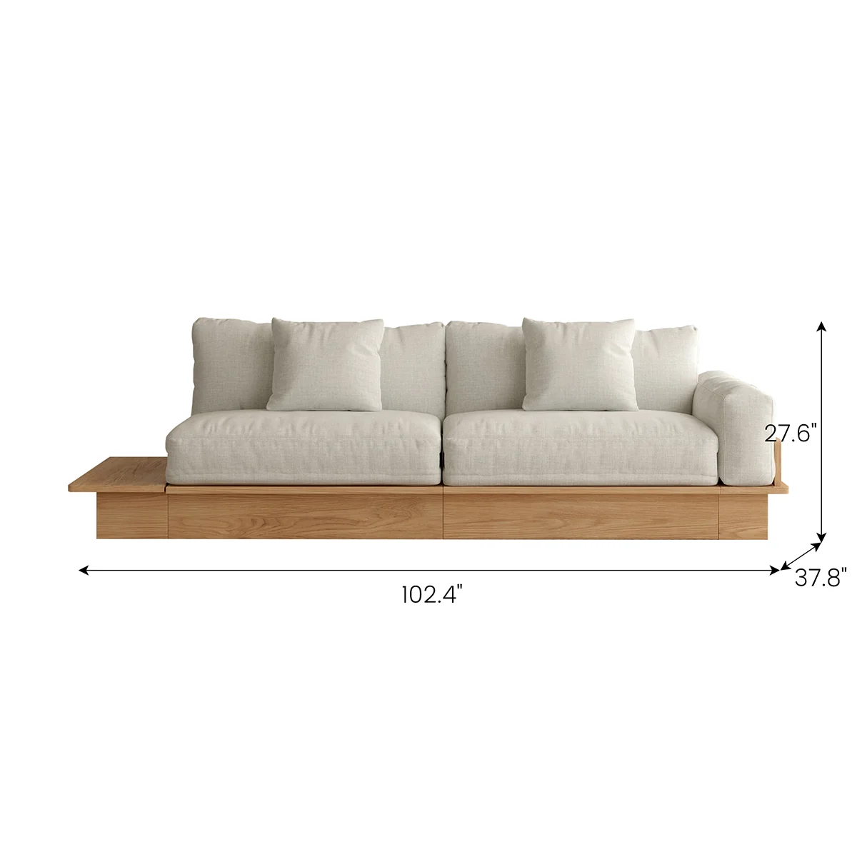 NÓVORA CASA extraíble extraíble Sofá cama con madera plataforma soporte| bajo perfil transformable sofá para Sala