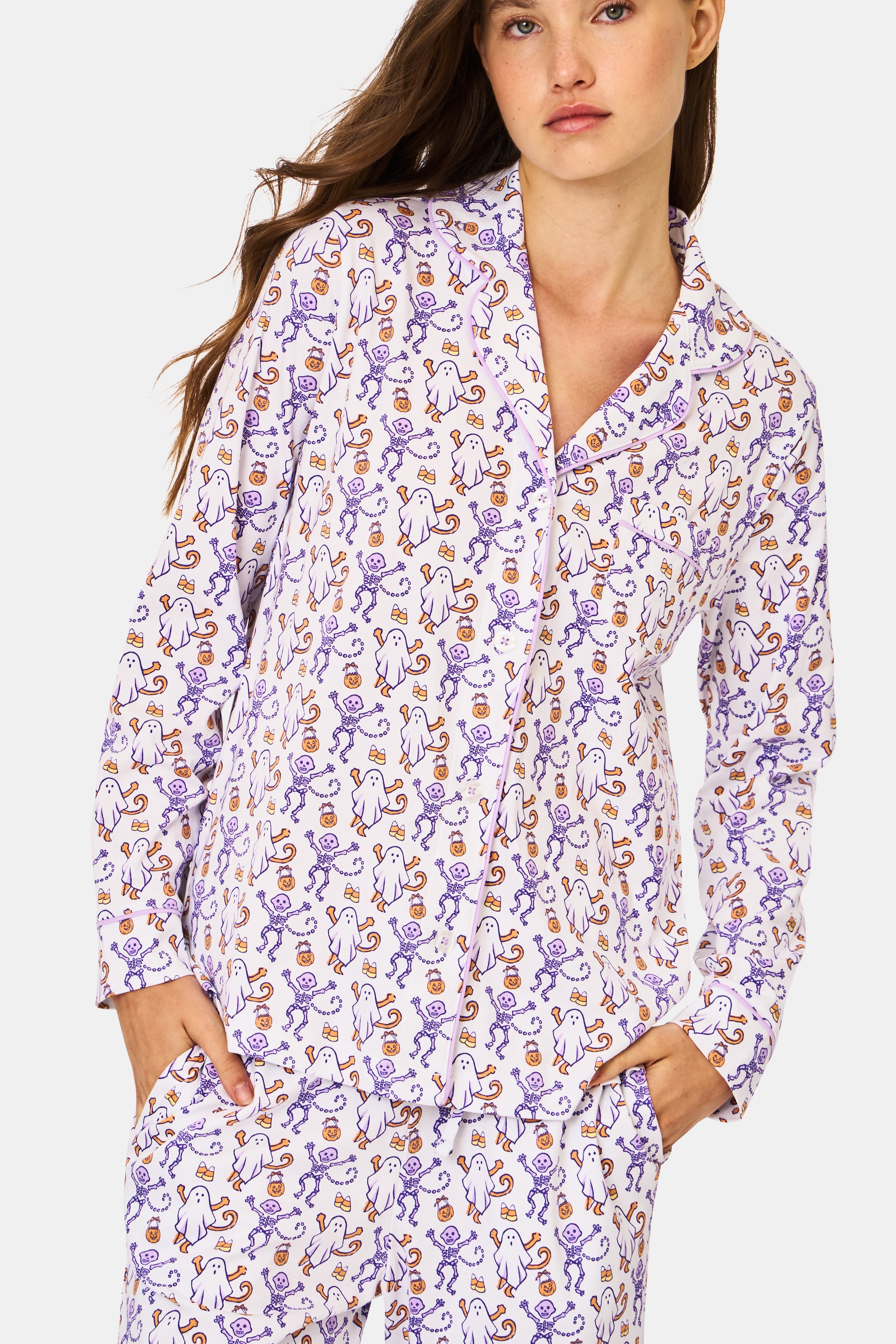 Trick or Treat Long Sleeve Polo Pajamas