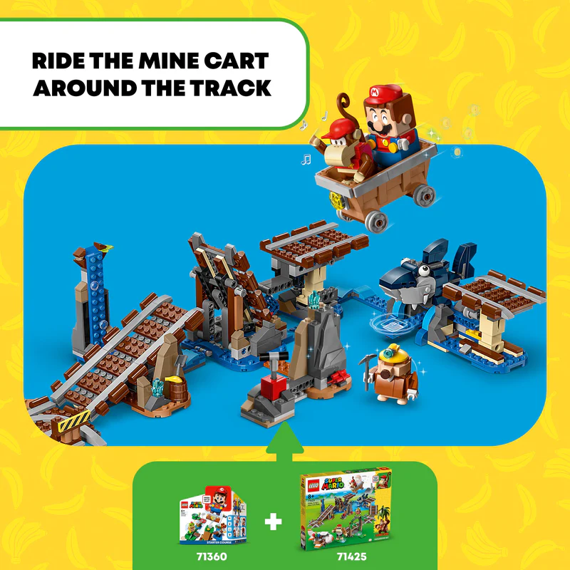 LEGO 71425 Super Mario Diddy Kong's Mine Cart Ride Expansion Set