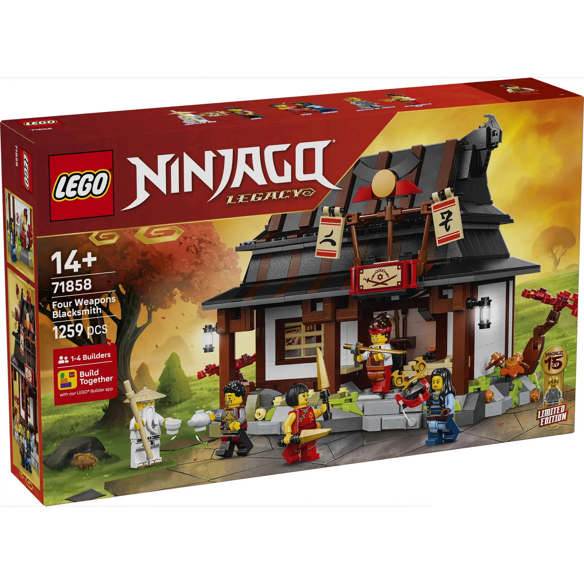 LEGO 71858 NINJAGO Four Weapons Blacksmith 15th Anniversary