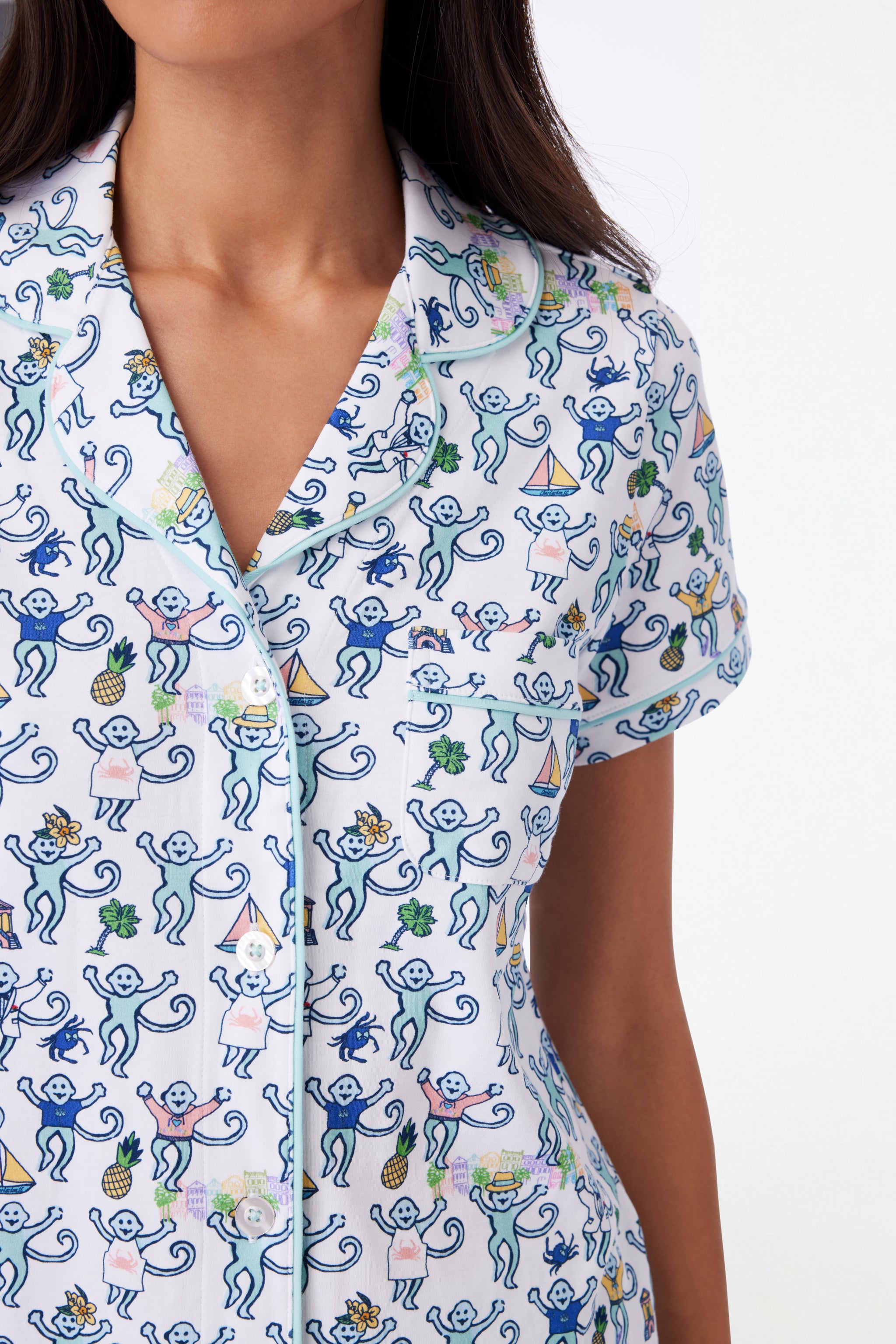 Charleston Monkey Polo Pajamas