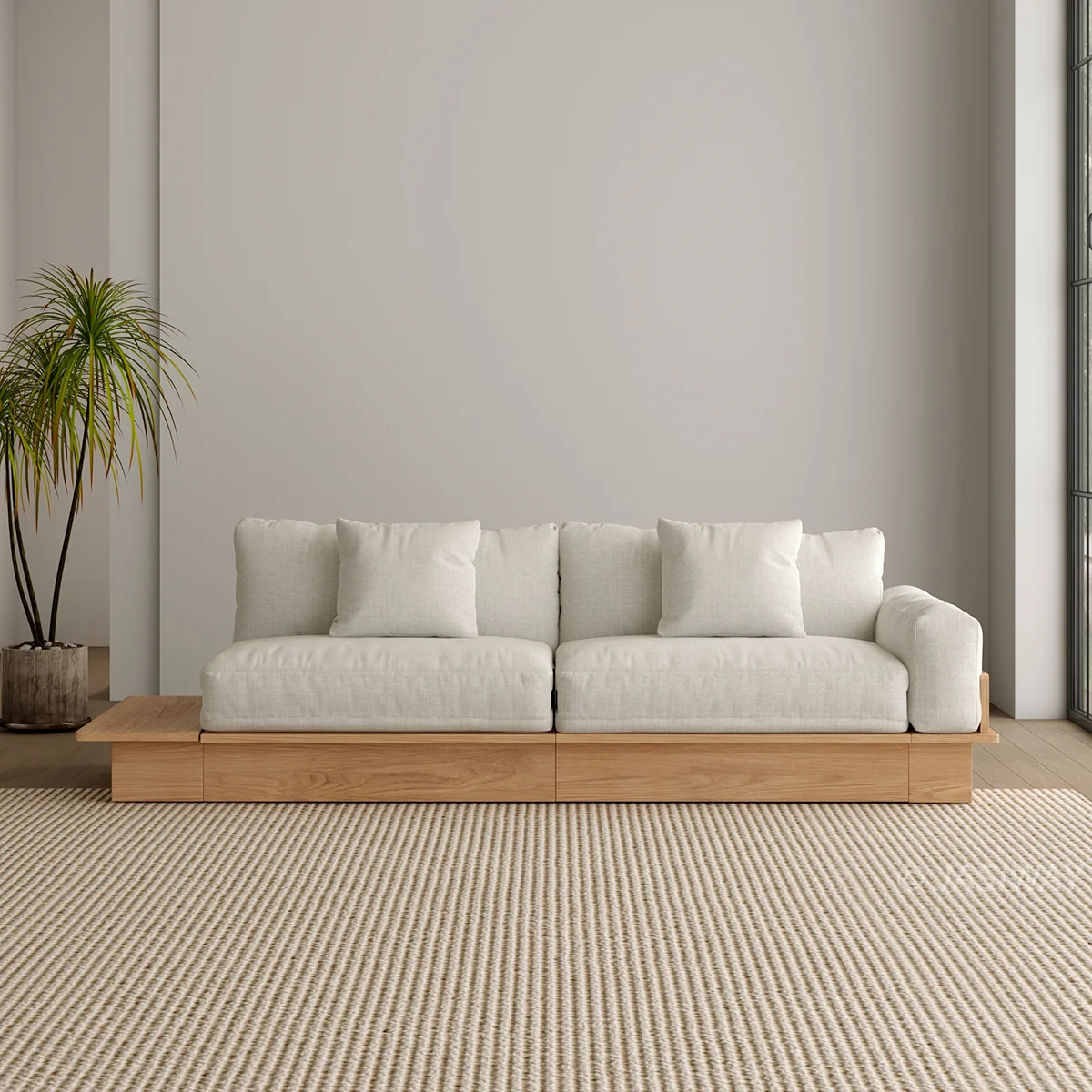 NÓVORA CASA extraíble extraíble Sofá cama con madera plataforma soporte| bajo perfil transformable sofá para Sala