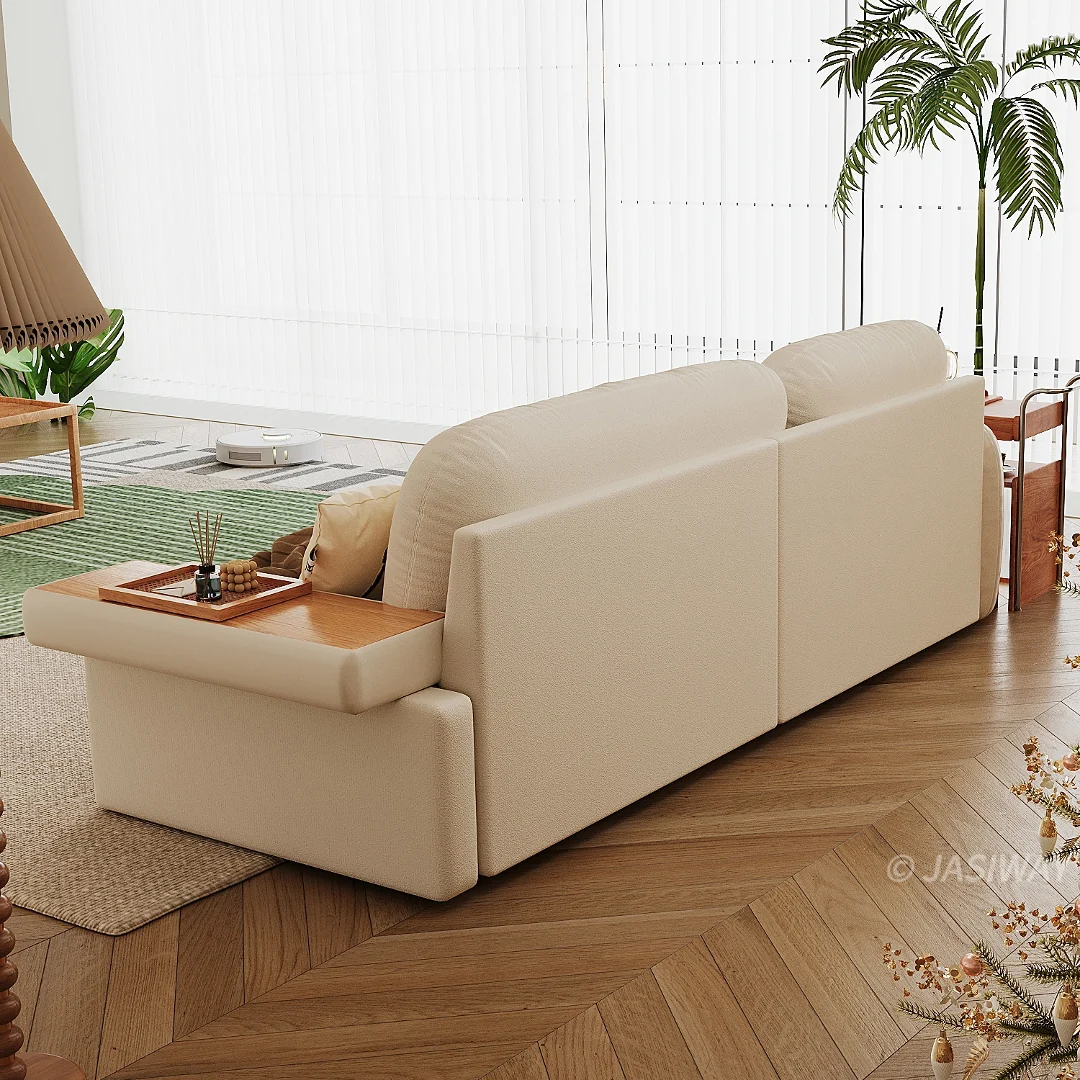 NÓVORA CASA Almacenamiento seccional sofá con Mesa auxiliar reposabrazos| L con forma sofá con elevable superior Almacenamiento, cajón o diván opciones, Moderno madera estructura Sala sofá