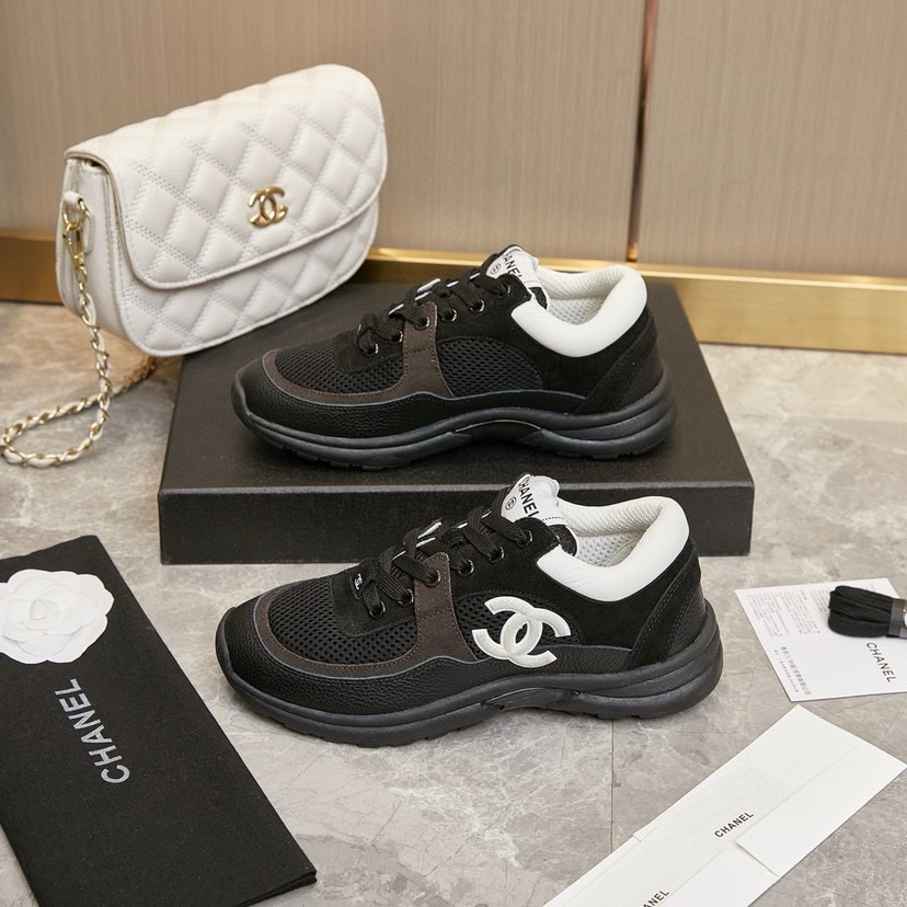 Chanel 2024 New Coton Tweed Sneaker Size 36-46