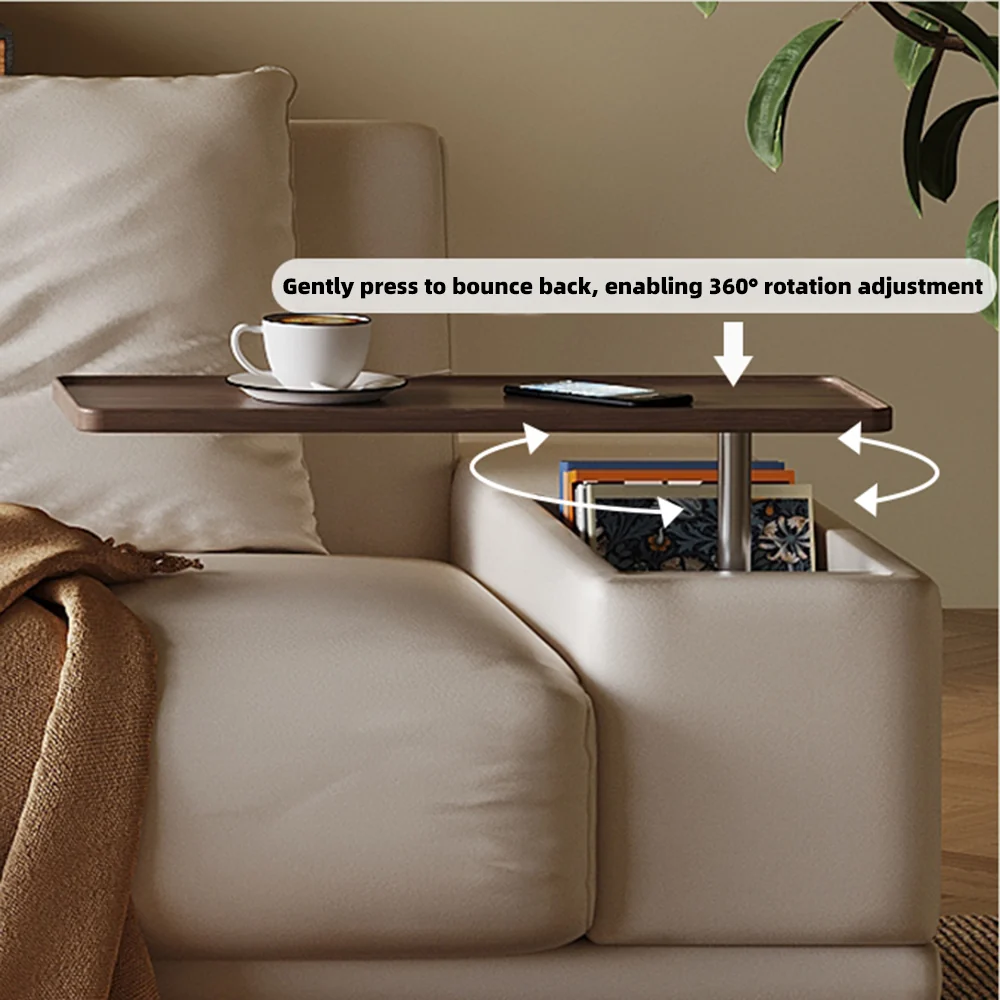 NÓVORA CASA Minimalista plegable Sofá cama con de doble cara reposabrazos & Ajustable Mesa auxiliar