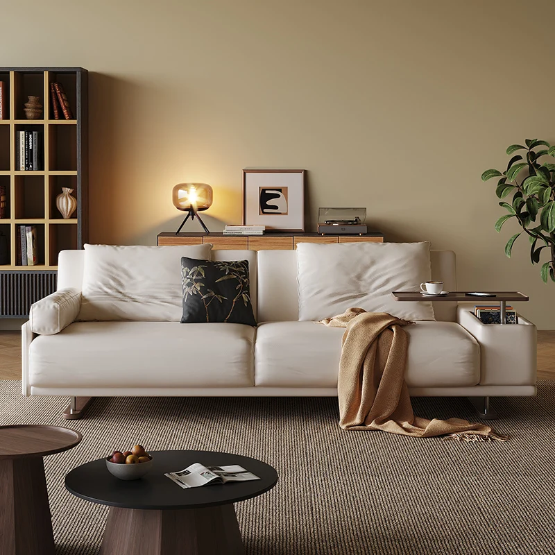 NÓVORA CASA Minimalista plegable Sofá cama con de doble cara reposabrazos & Ajustable Mesa auxiliar