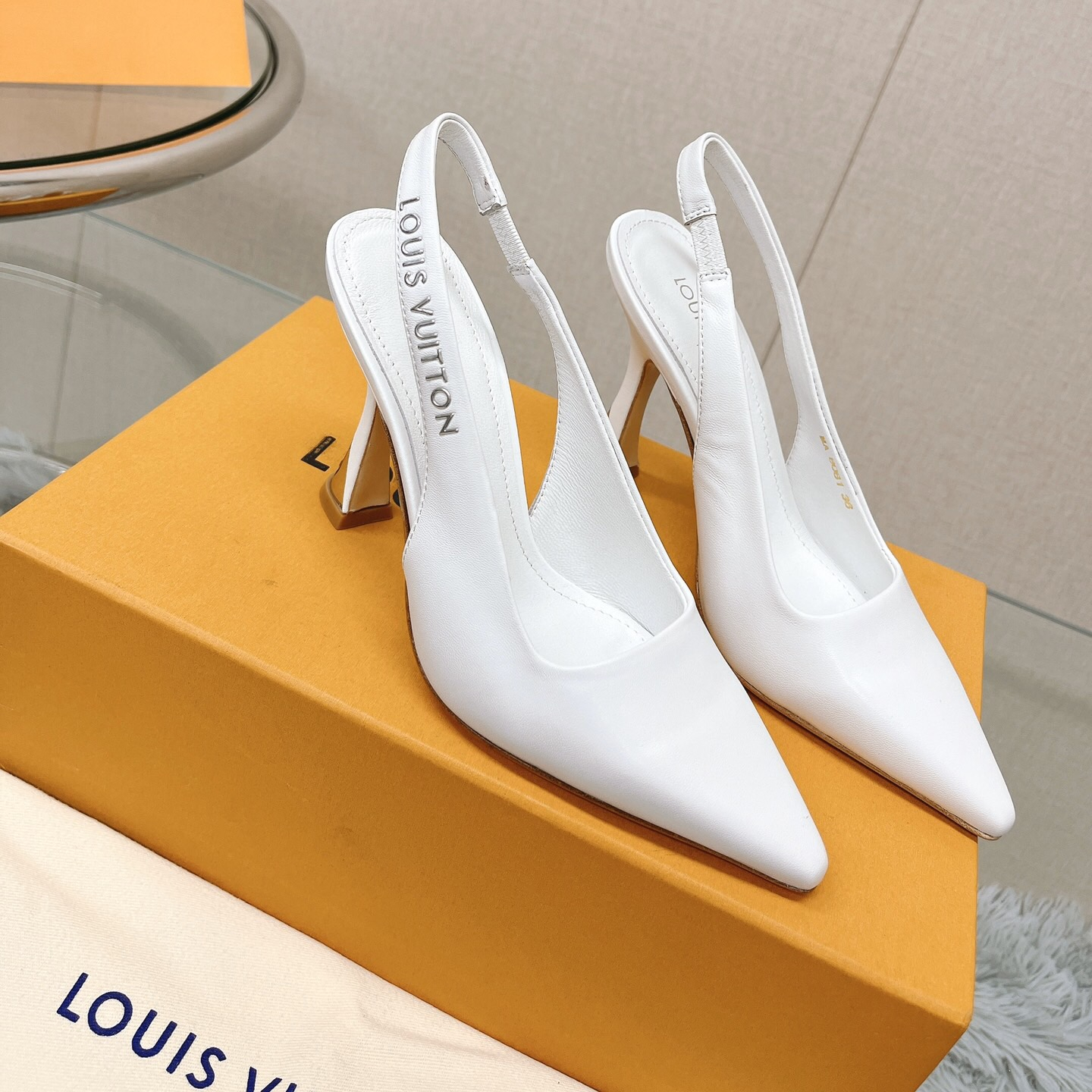 Louis Vuitton Sparkle Slingback Pumps Size 35-41 5-Color