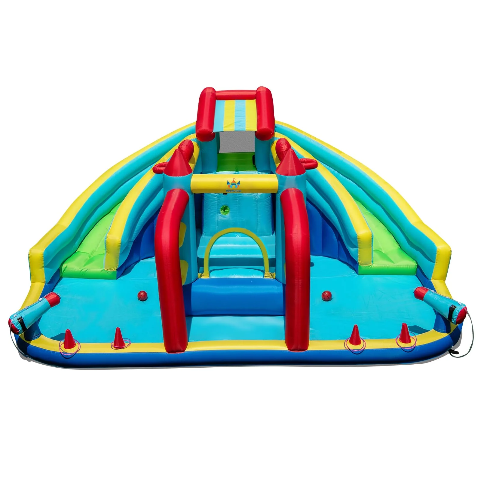BOUNTECH Inflatable Water Slide with Bounce House Double Water Slide Park