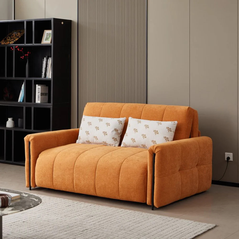 NÓVORA CASA eléctrico reclinable Sofá cama con motorizado reposapiés– fácilmente se convierte, pequeño espacio solución