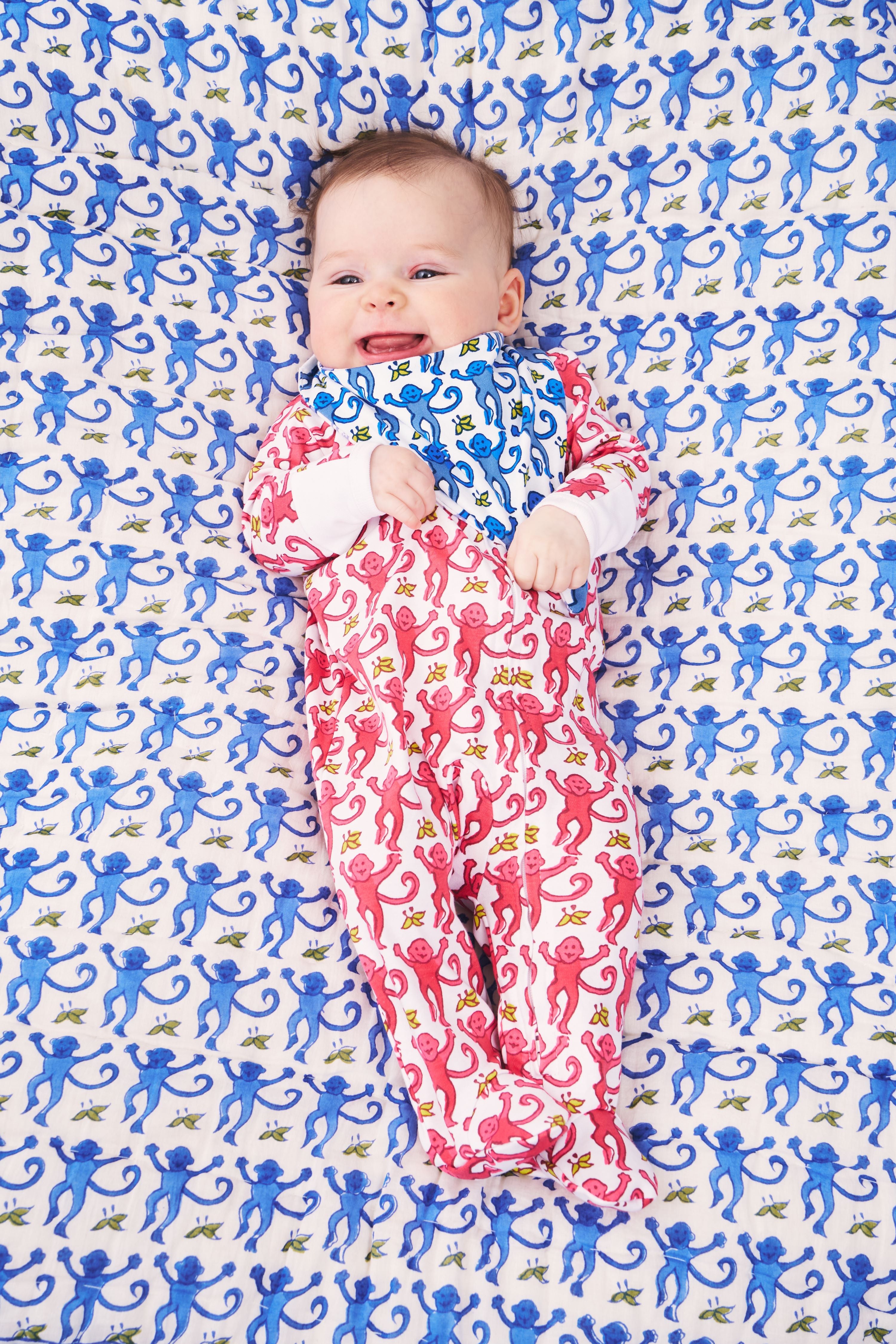 Infant Monkey & Moby Bandana Bib Set