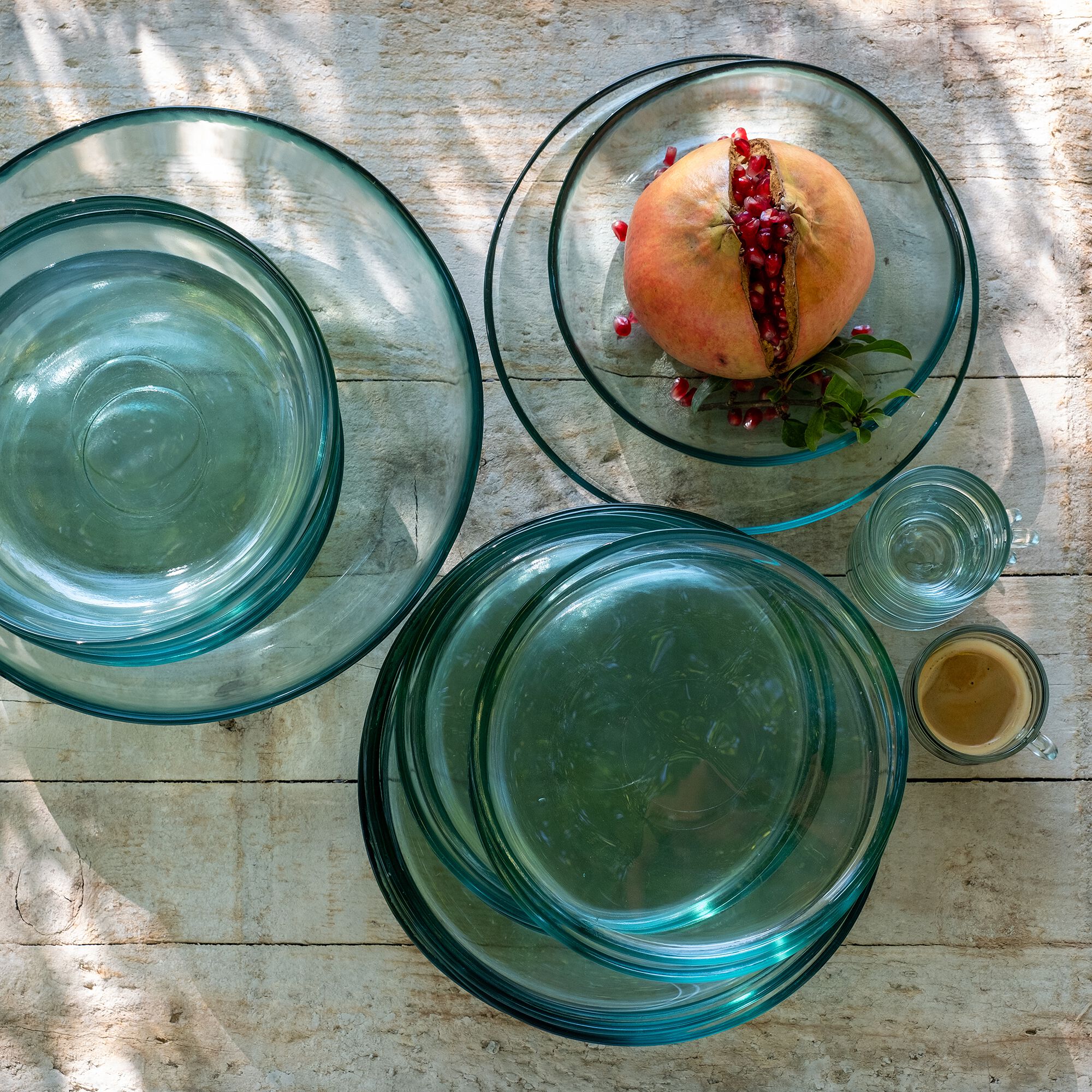 ECUME - Assiette creuse en verre D20cm - transparent