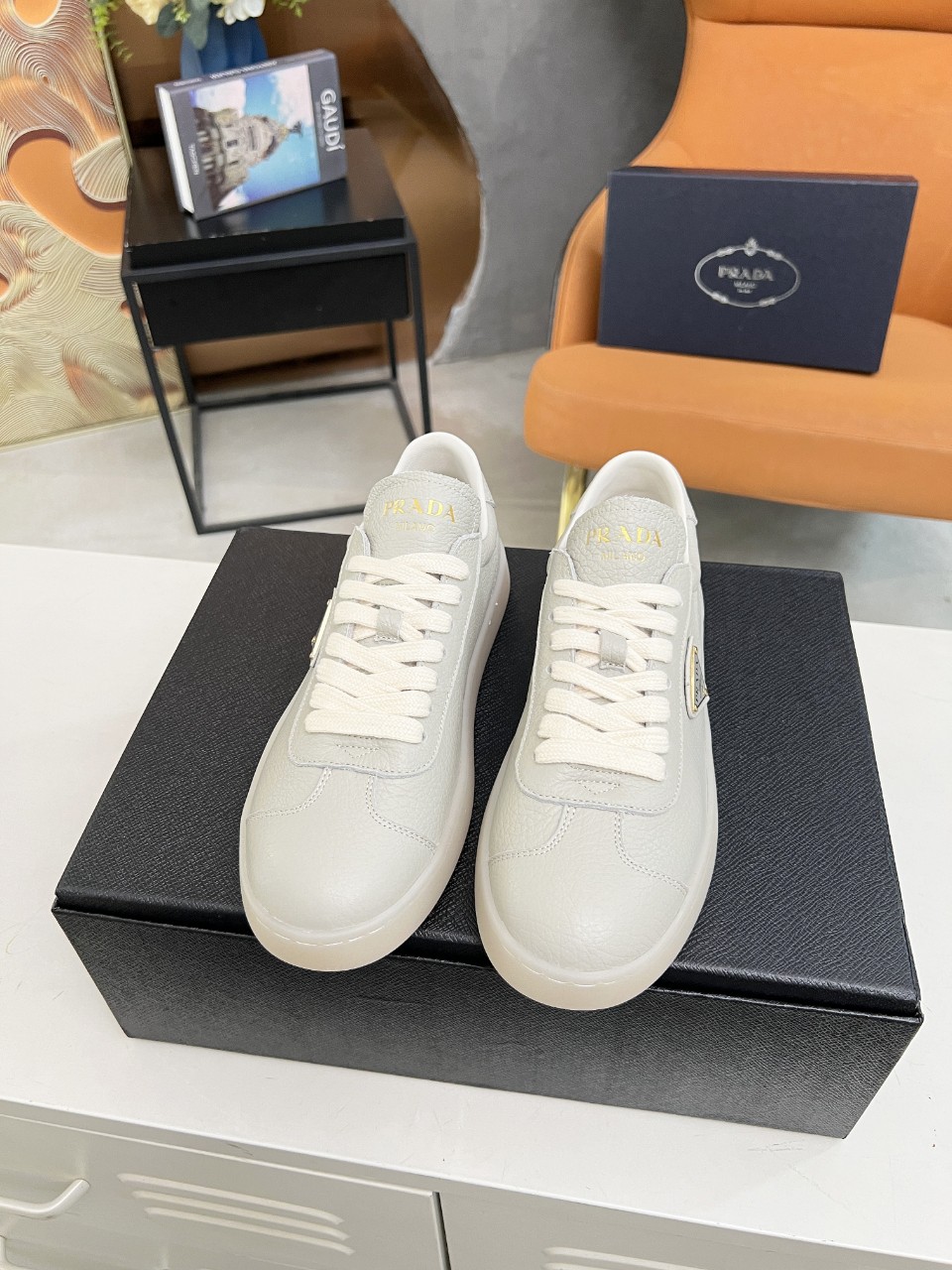 Prada Lane Deer Leather Sneakers Size 36-45
