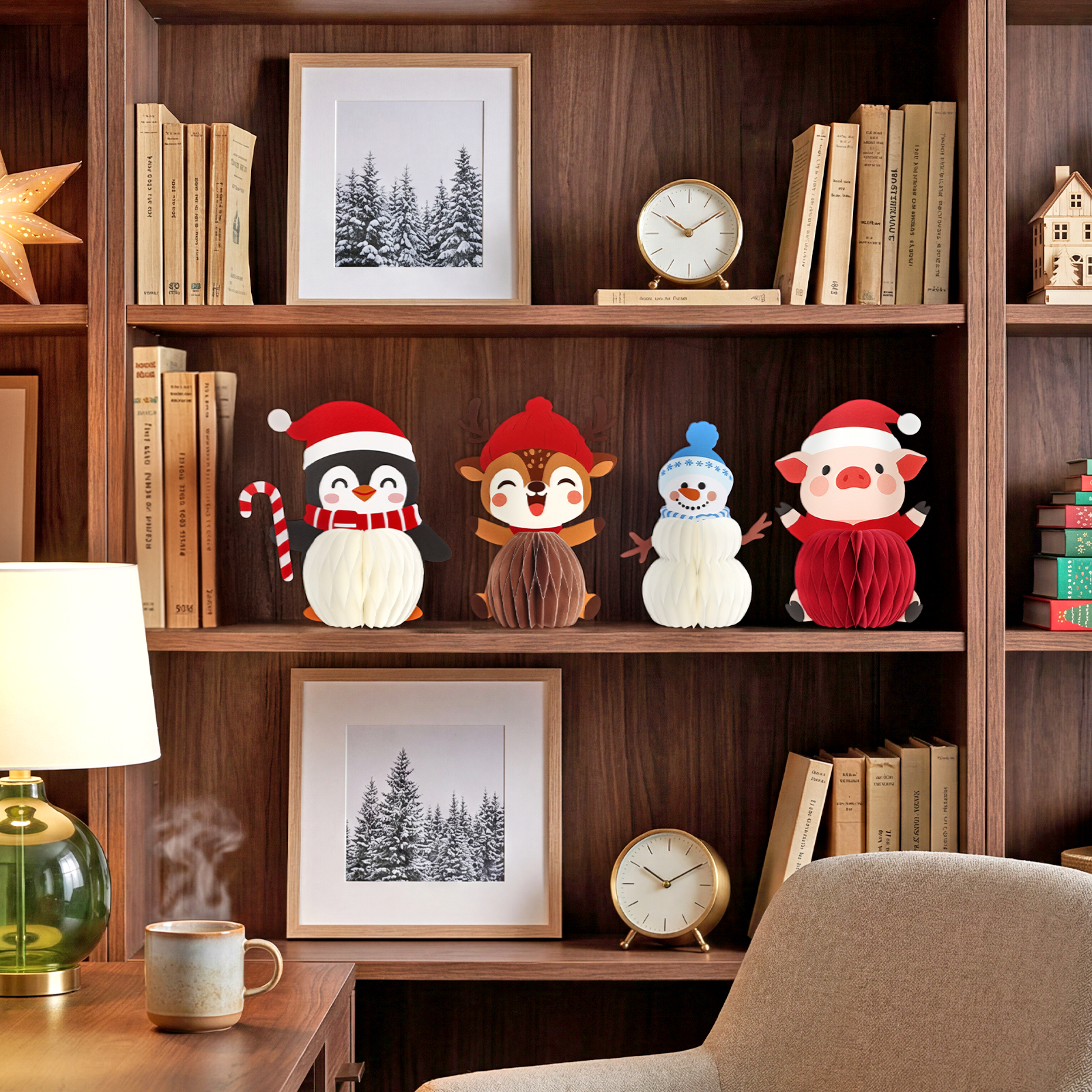 Christmas Tree Paper Honeycomb Ornament Decoration – Card Design (CS-228)