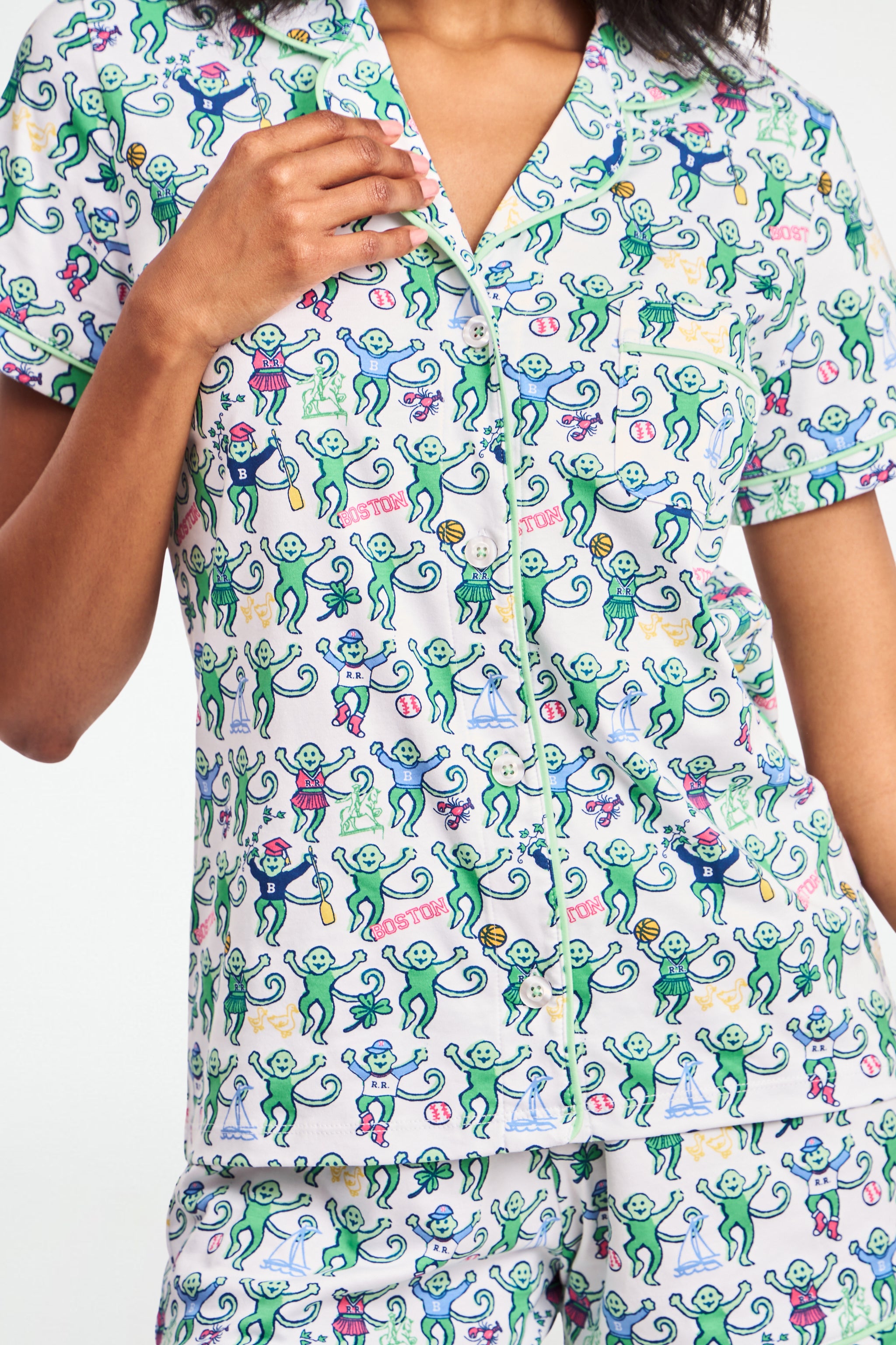 Boston Monkey Polo Pajamas