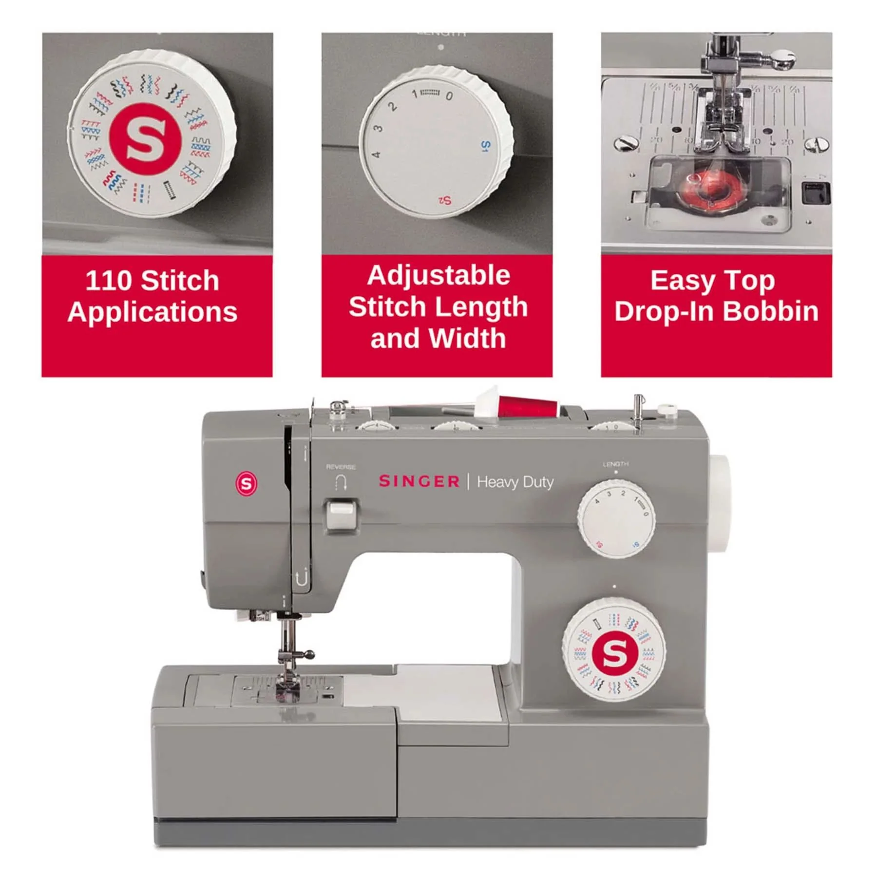SINGER® Heavy Duty 4432 Sewing Machine & Extension Table Bundle