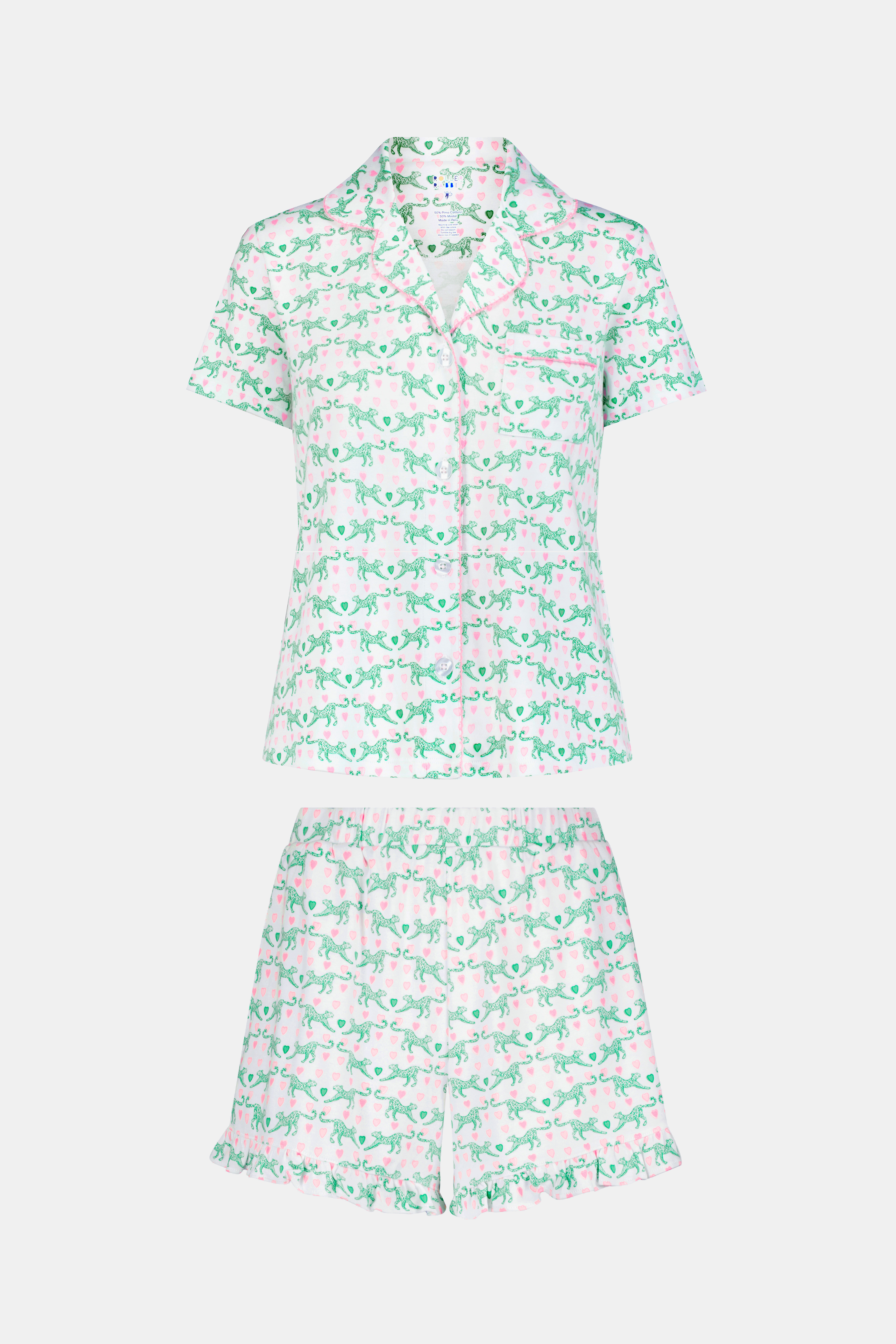 Cheetah Hearts Wyatt Polo Pajamas