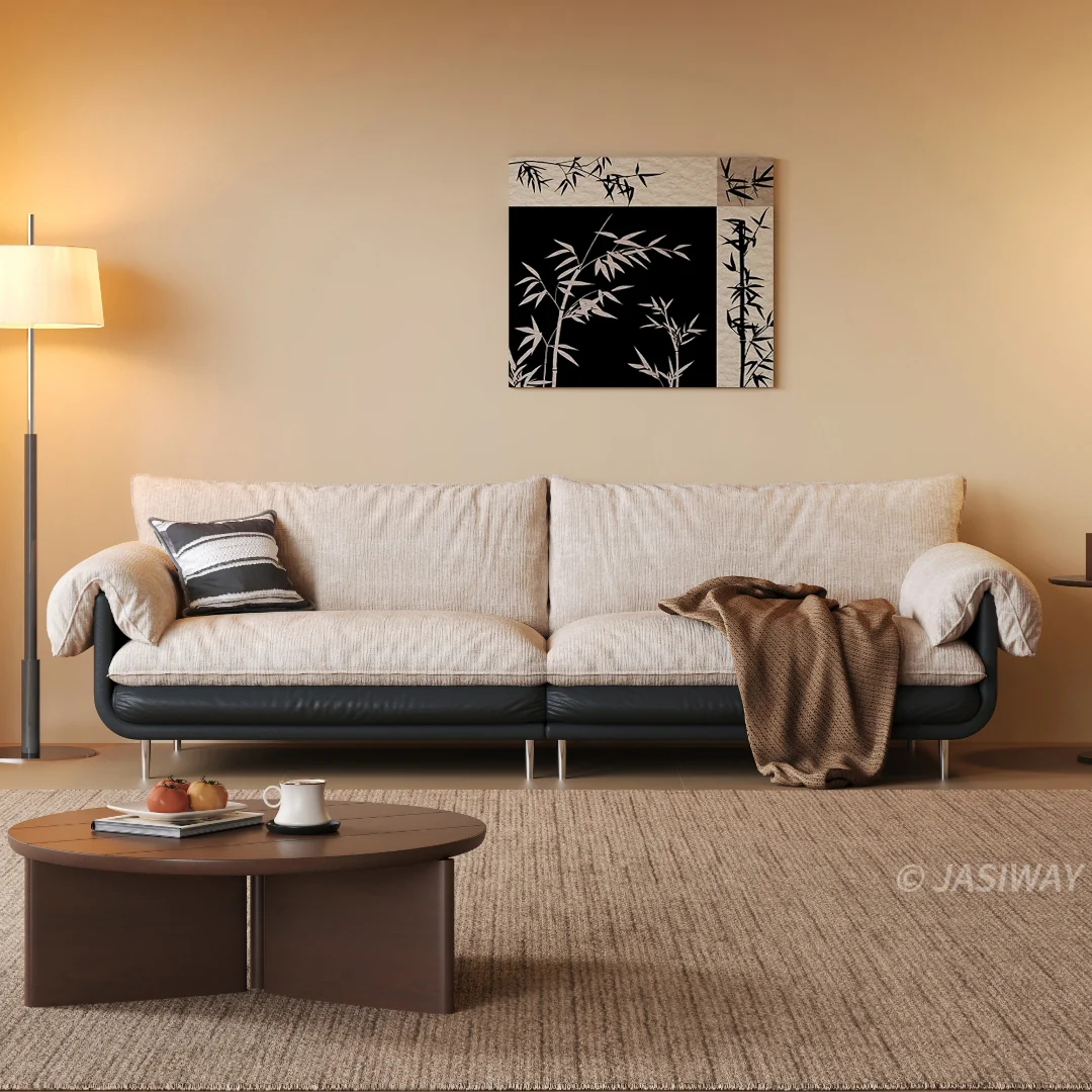 NÓVORA CASA profundo asiento Chenilla sofá con almohada superior brazos| 3-plazas Tapizado sofá con texturizado tela & bajo perfil estructura para Sala