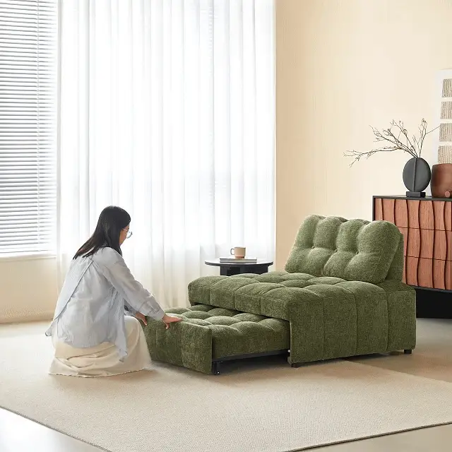 NÓVORA CASA Chenilla extraíble extraíble individual Sofá cama– espacio ahorrador descanso & visitas cama