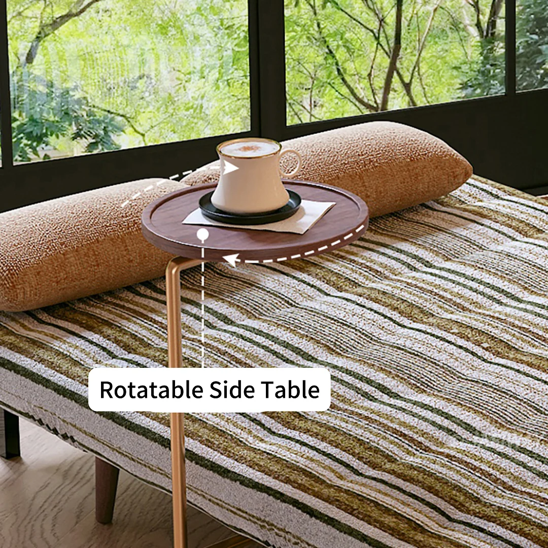 NÓVORA CASA mediados siglo Moderno cama Sillón decorativo con ratán brazos & Mesa auxiliar