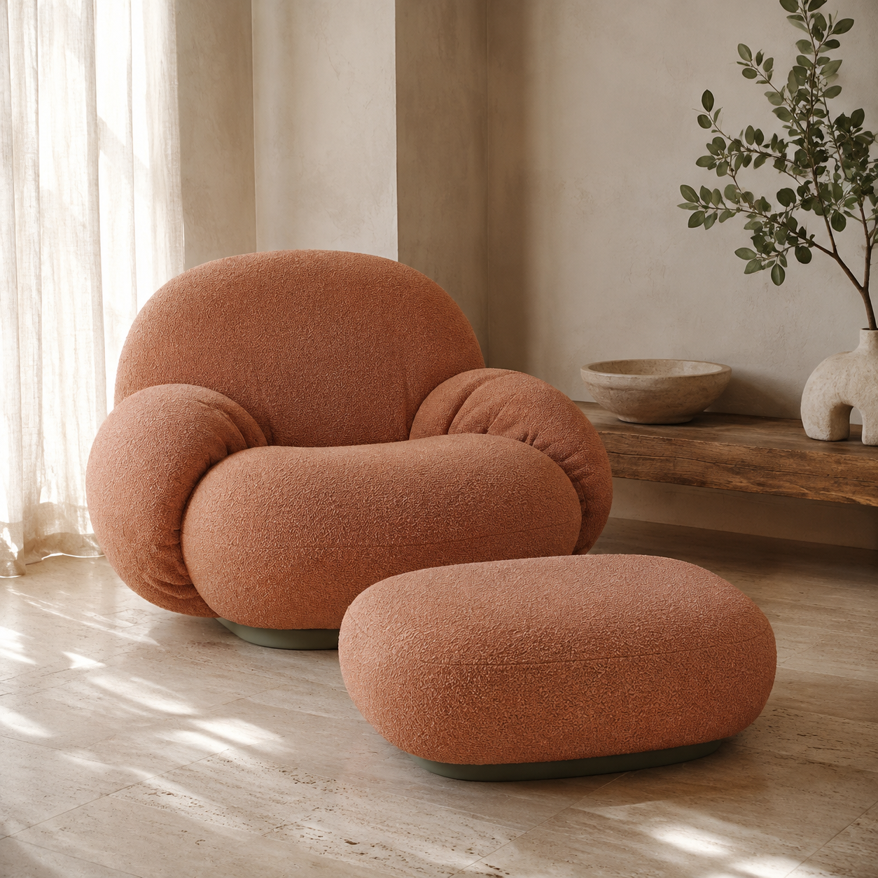 AuraCloud™ | Sillón lounge giratorio con reposabrazos