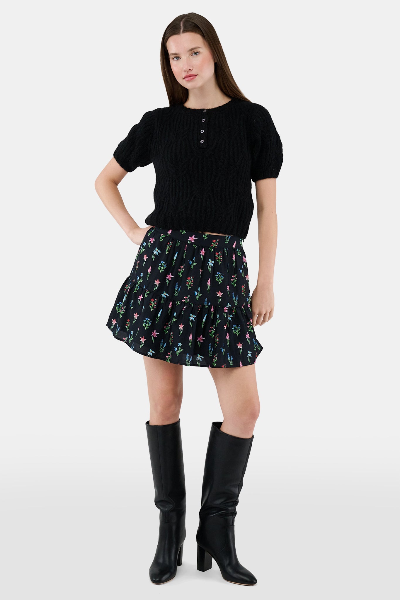 Wildflower Ditsy Fleet Skirt