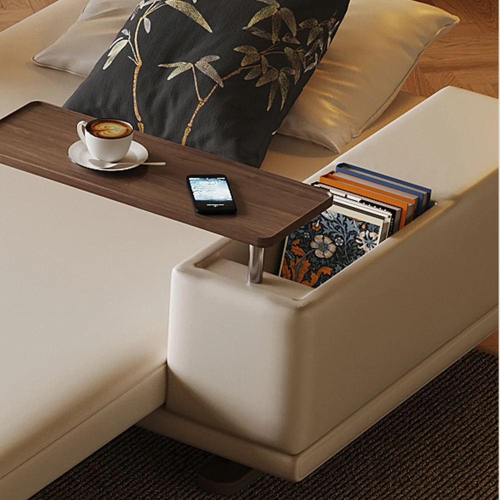 NÓVORA CASA Minimalista plegable Sofá cama con de doble cara reposabrazos & Ajustable Mesa auxiliar