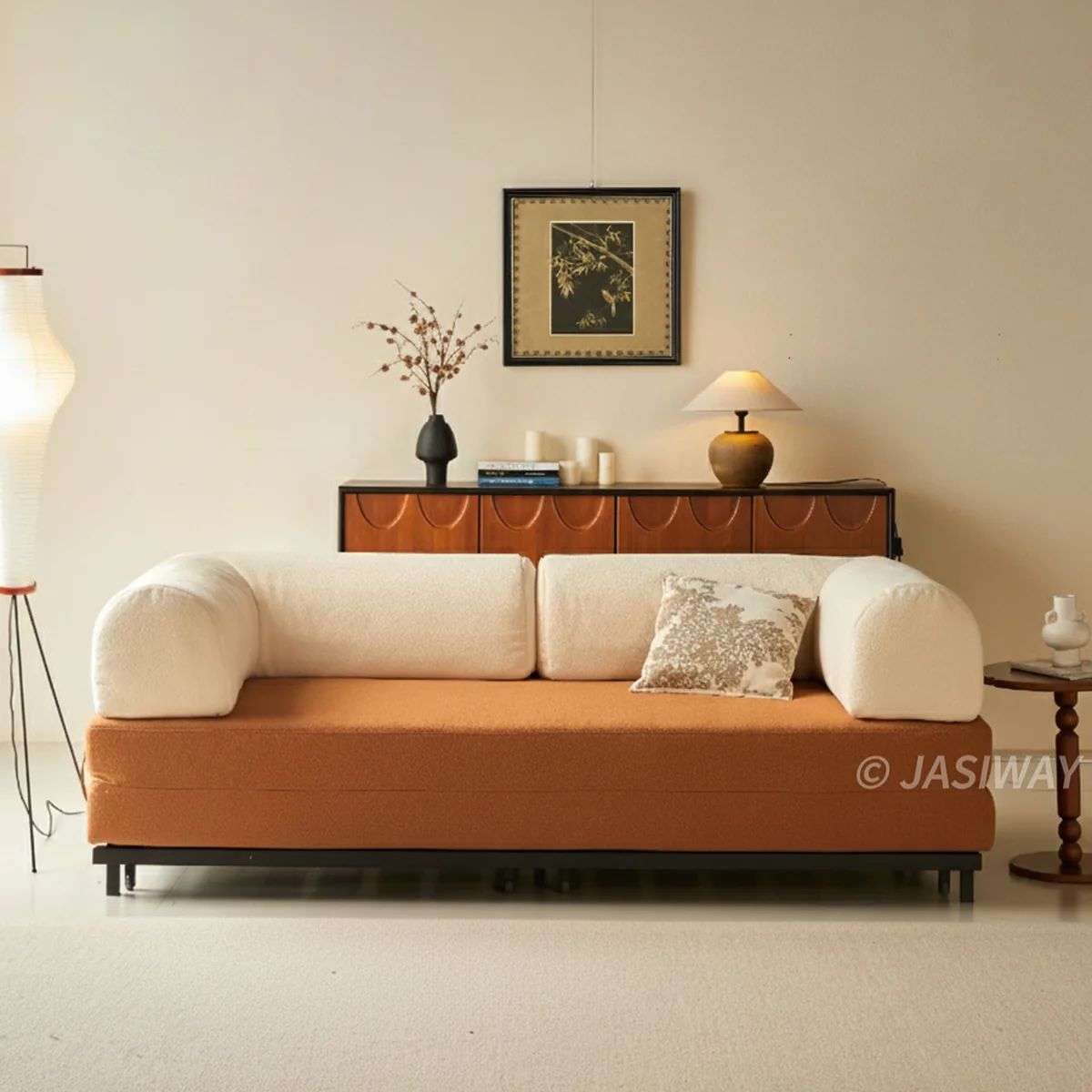 NÓVORA CASA modulable Sofá cama & Sofá cama| transformable diseño en Bouclé, Chenilla o pana tapizado