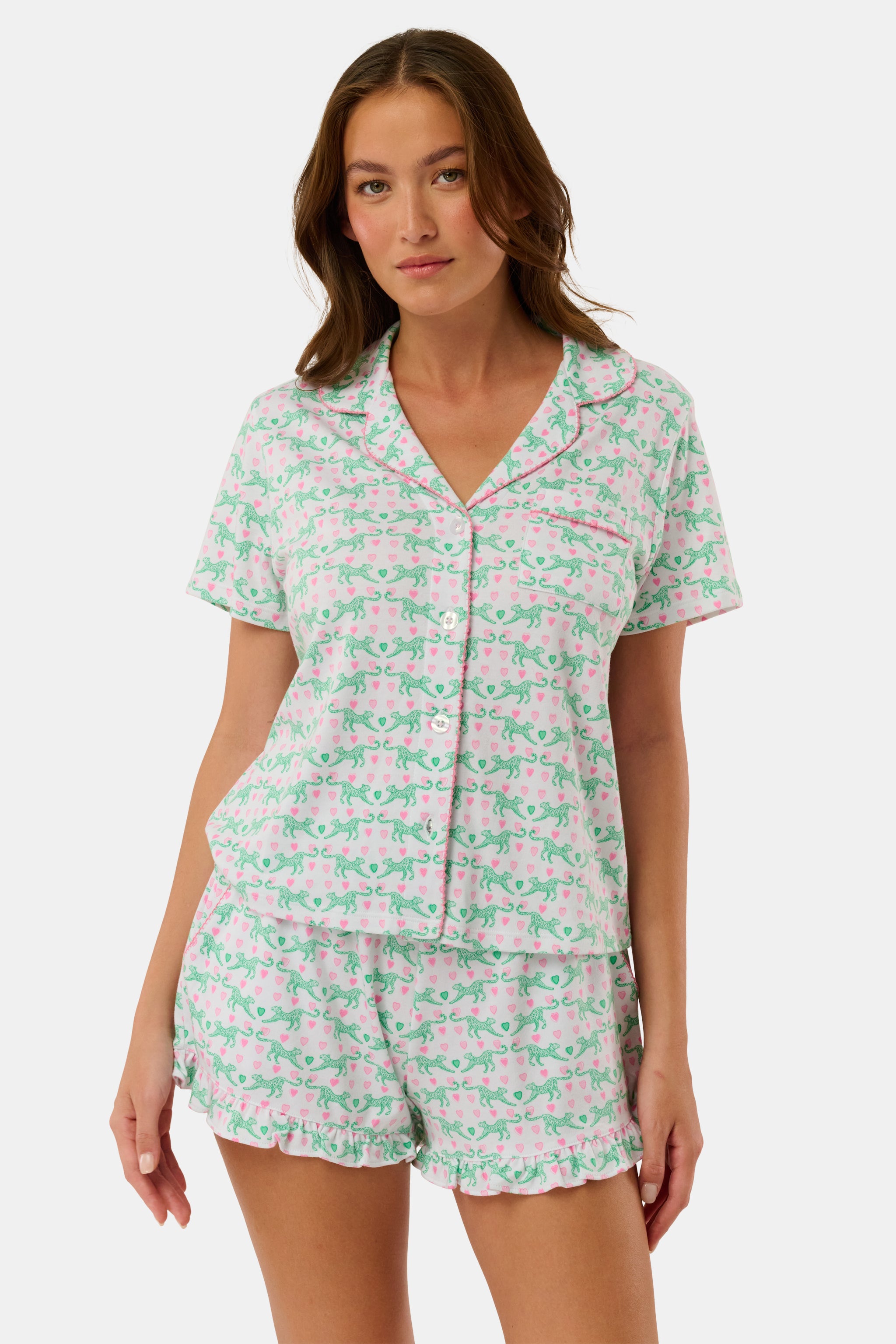 Cheetah Hearts Wyatt Polo Pajamas