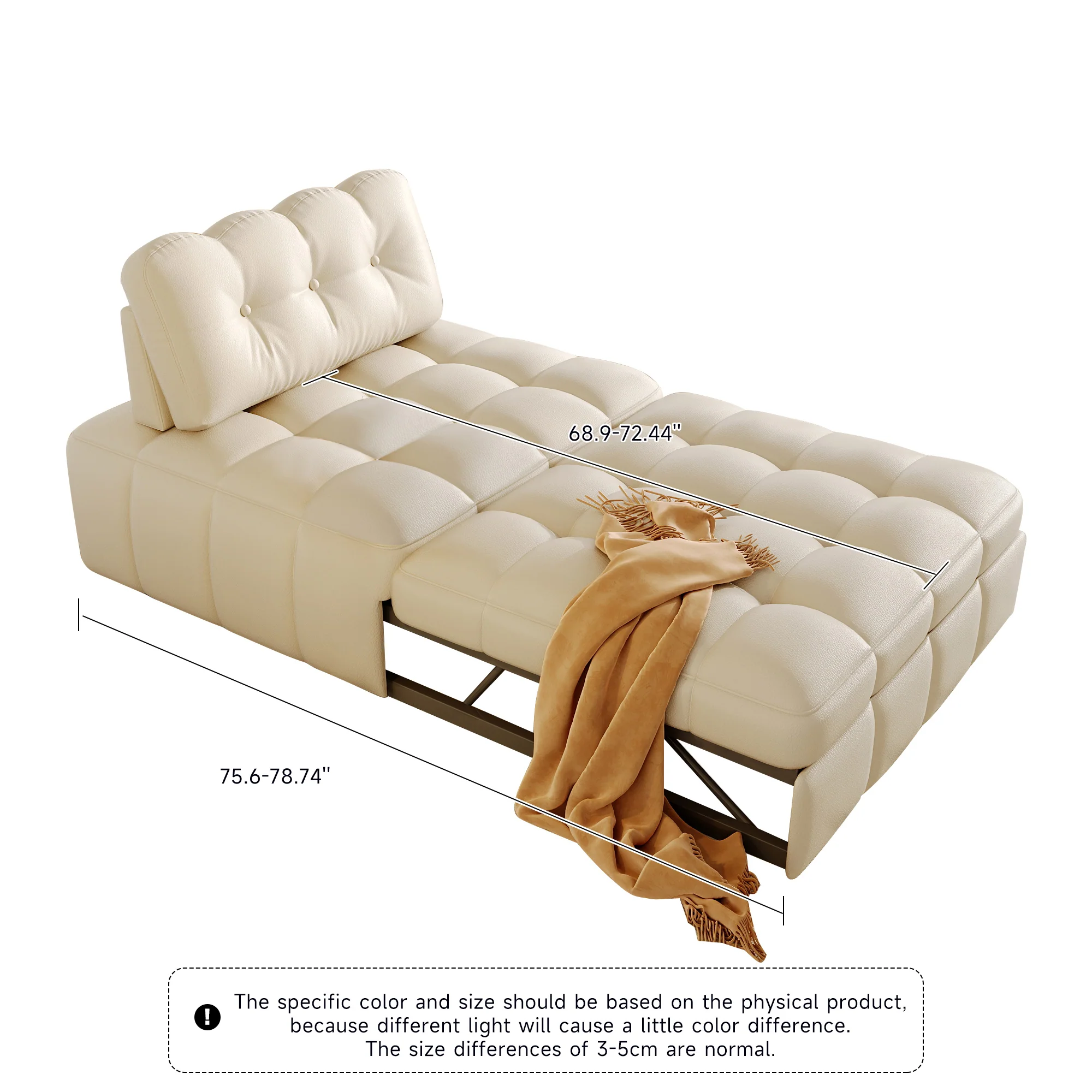 NÓVORA CASA Sofá cama transformable fácilmente interruptor entre sofá y cama