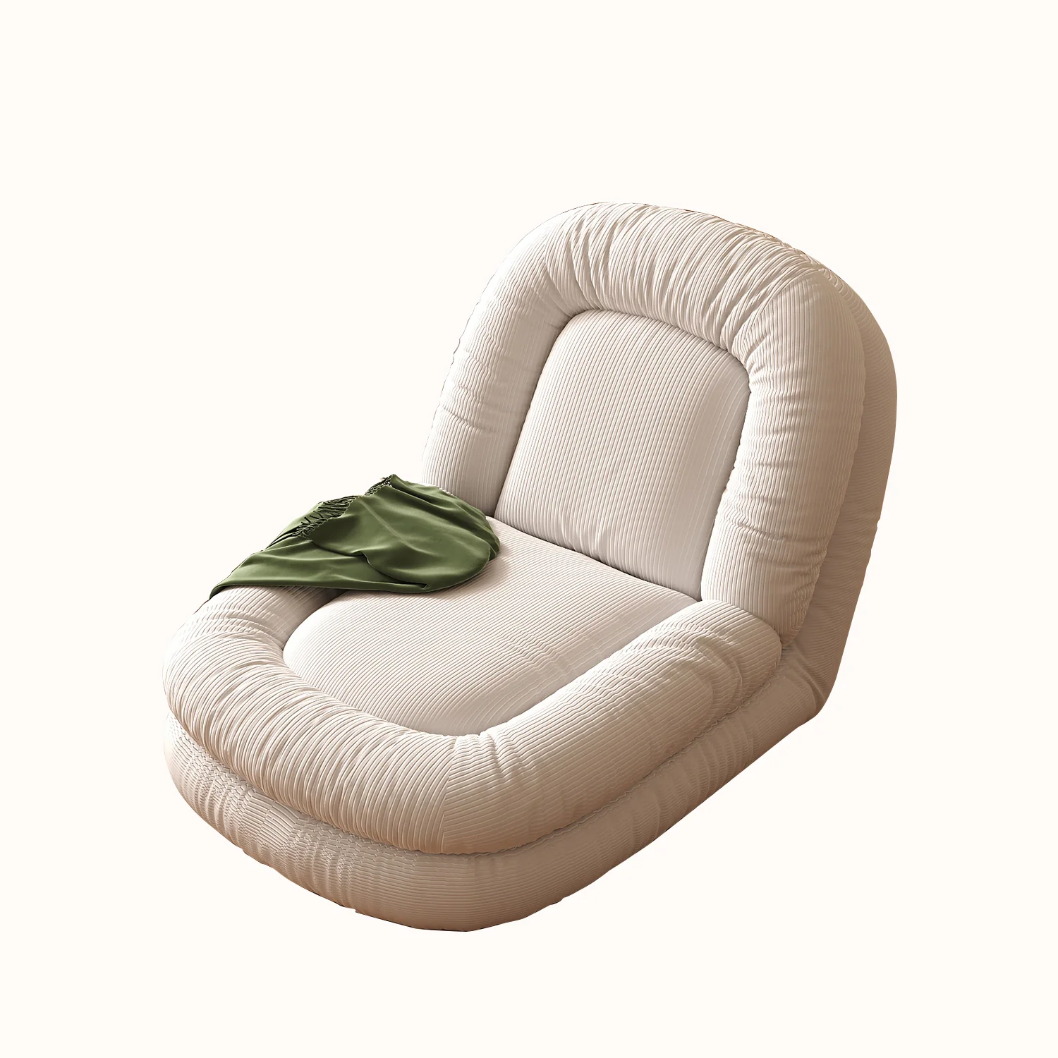 NÓVORA CASA transformable Sofá cama descanso sofá Beige peluche terciopelo