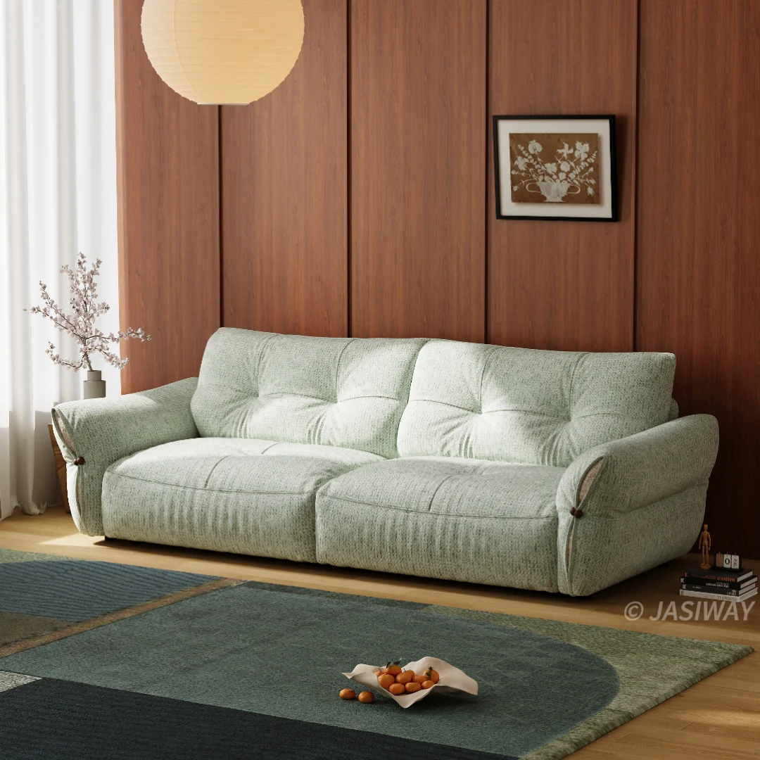 NÓVORA CASA nube sofá profundo asiento sofá| extragrande Chenilla tela 3-plazas con acolchado cojines, Moderno Sala sofá