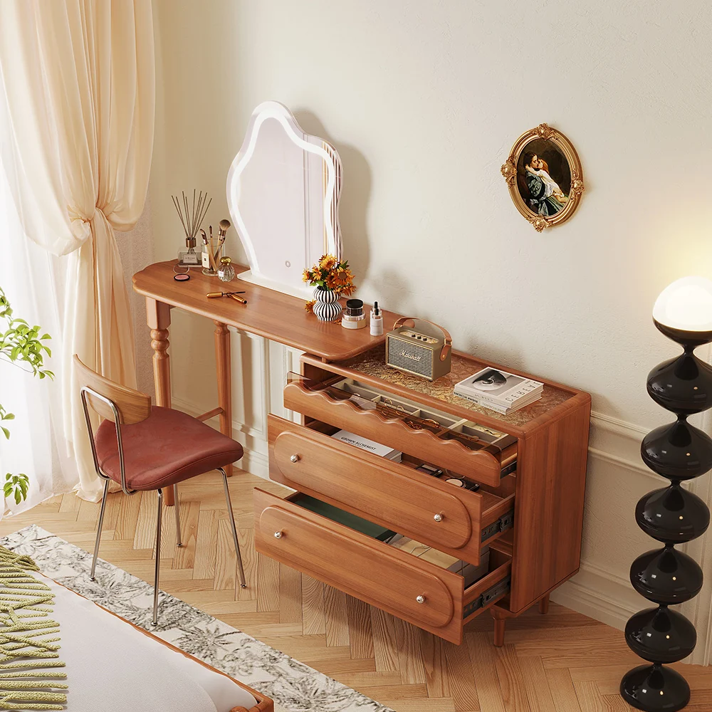 NÓVORA CASA expandible Madera maciza maquillaje mesa organizador