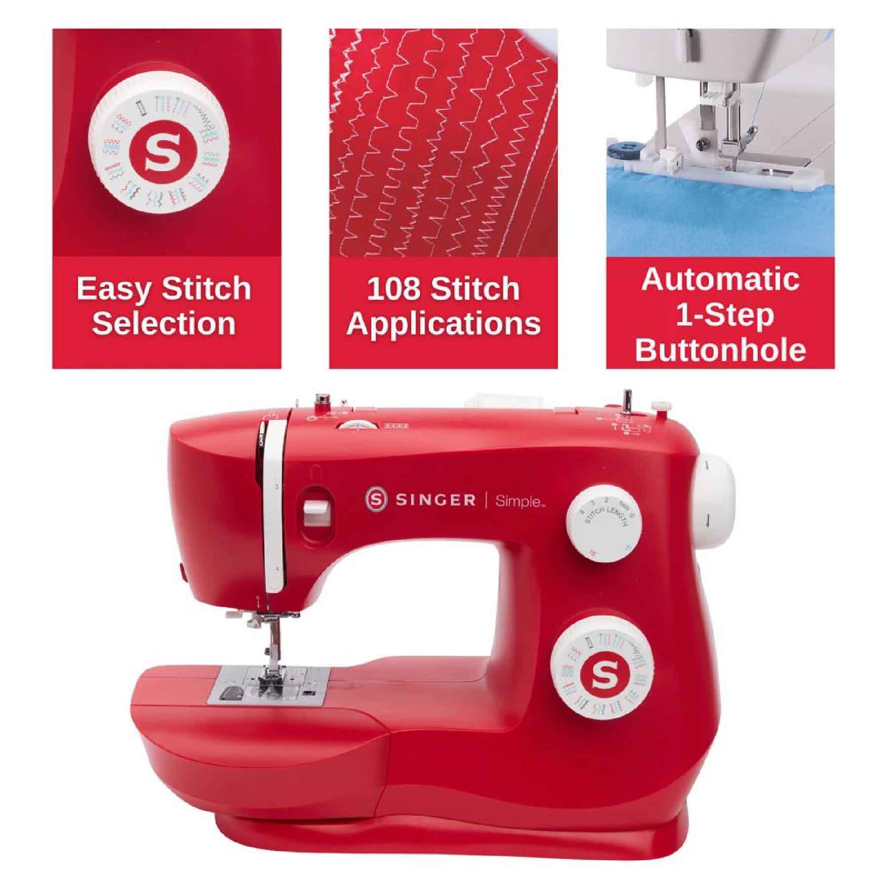 SINGER® Simple 3337 Red Sewing Machine