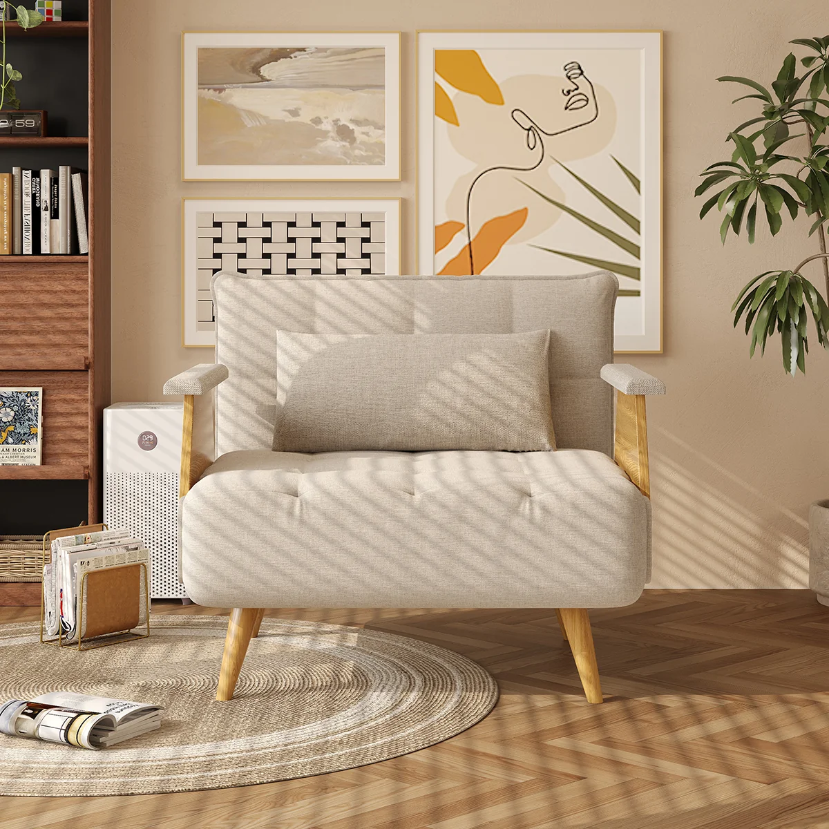 NÓVORA CASA 3-en-1 plegable sofá sillón cama con reposabrazos– 3 tamaños disponible