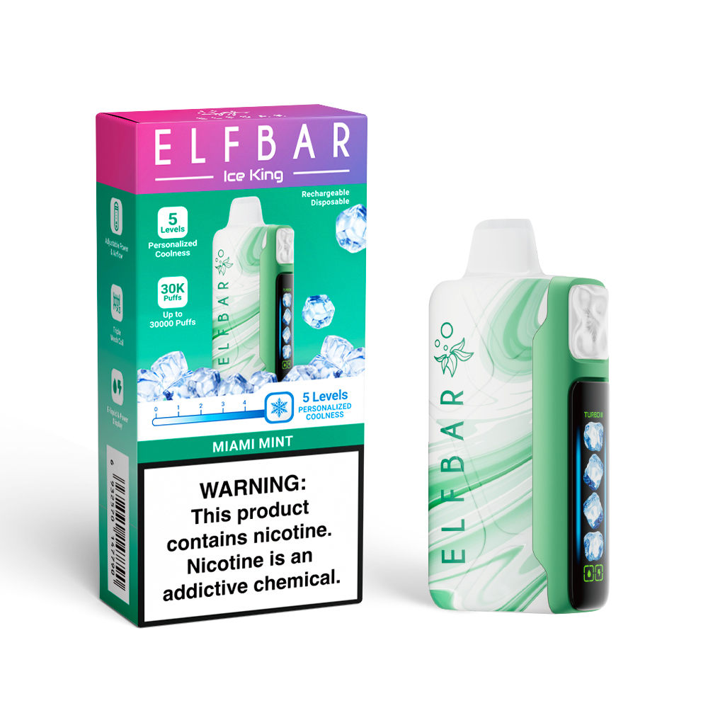 ELF BAR ICE KING 30K wiederaufladbarer Einweg-Vape (alle Geschmacksrichtungen)