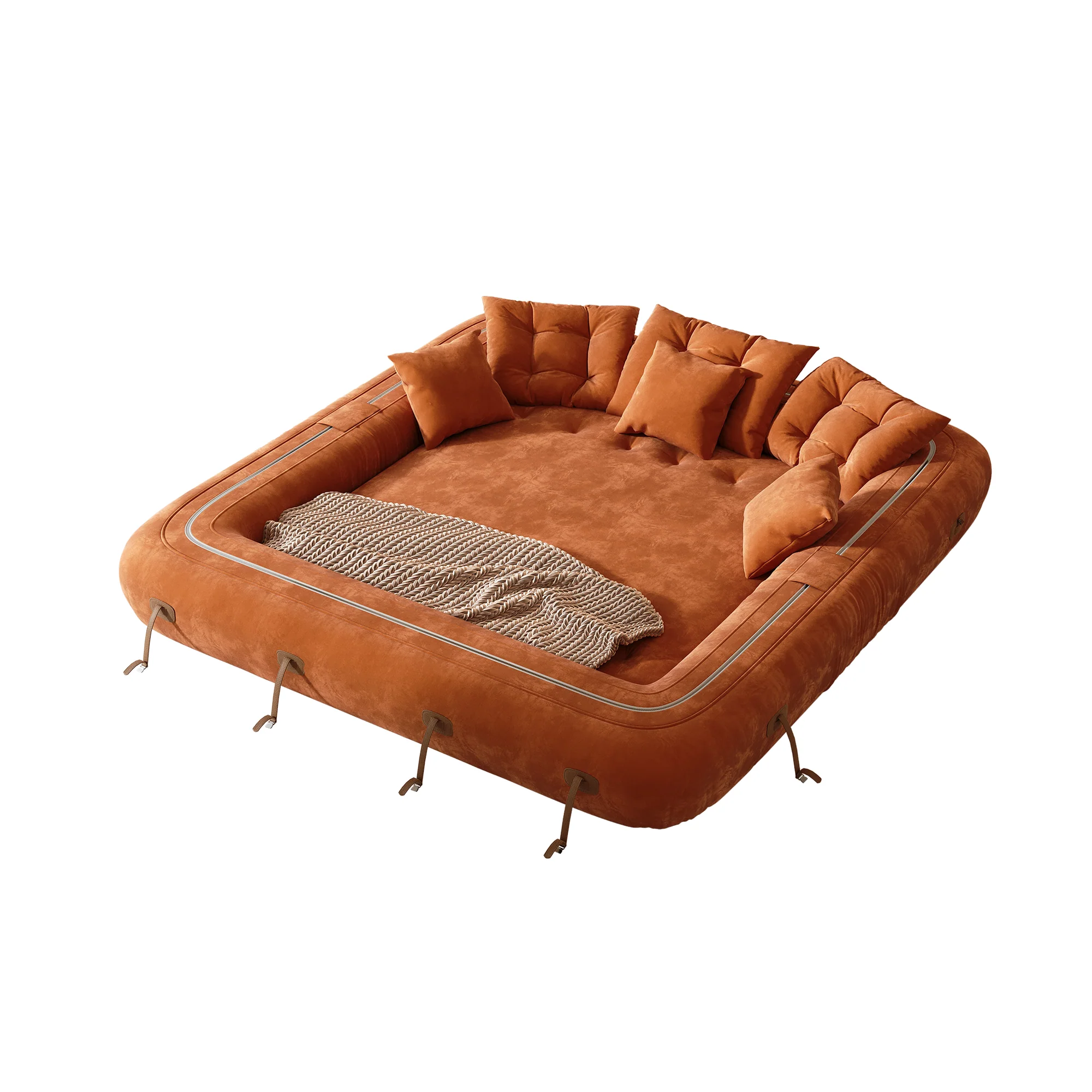 NÓVORA CASA puf saco estilo mascotas amigable plegable piso terciopelo Sofá cama